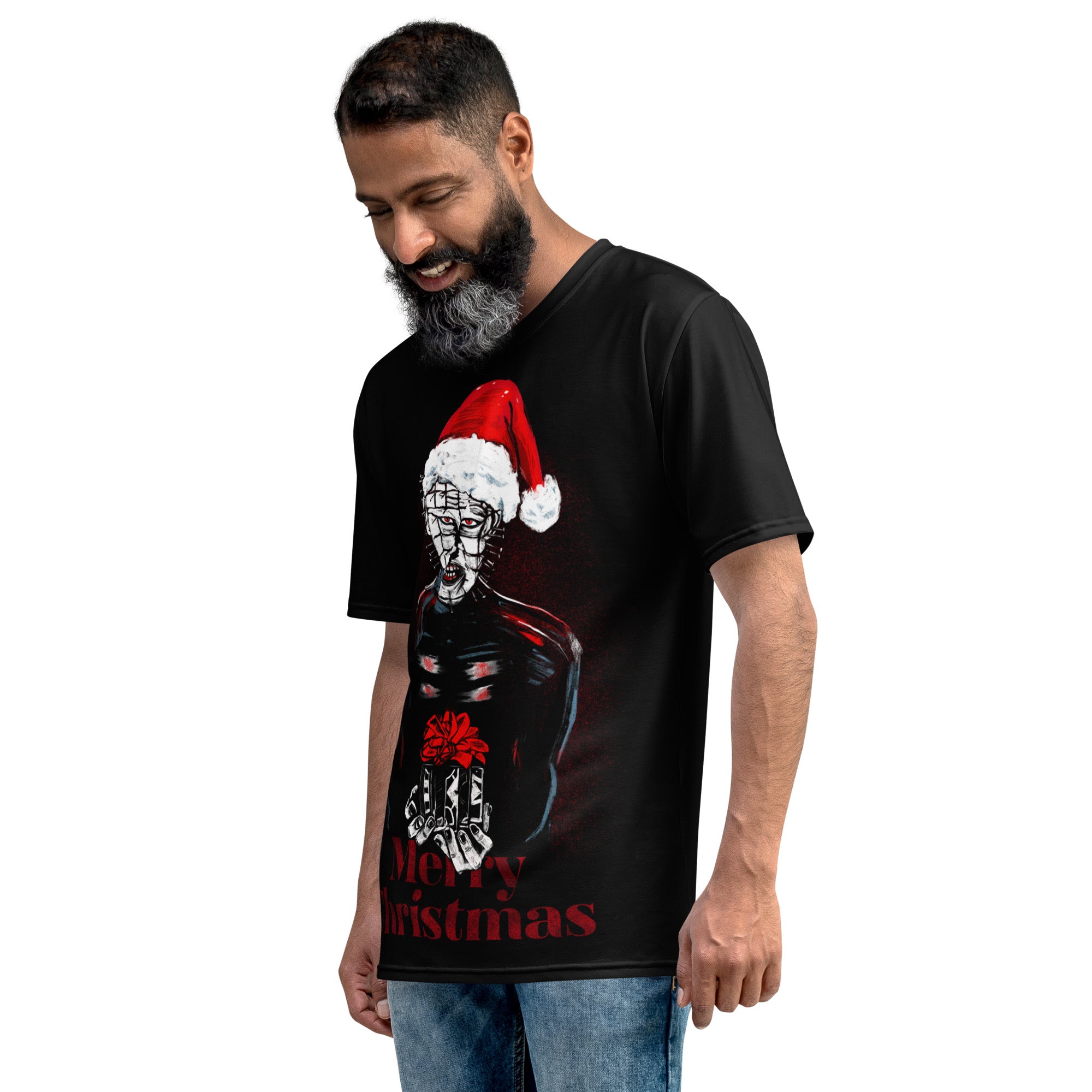 Pinhead Dark Christmas Delight: Lament Configuration Holiday Horror Art , Men's t-shirt - Apparel & Acessories