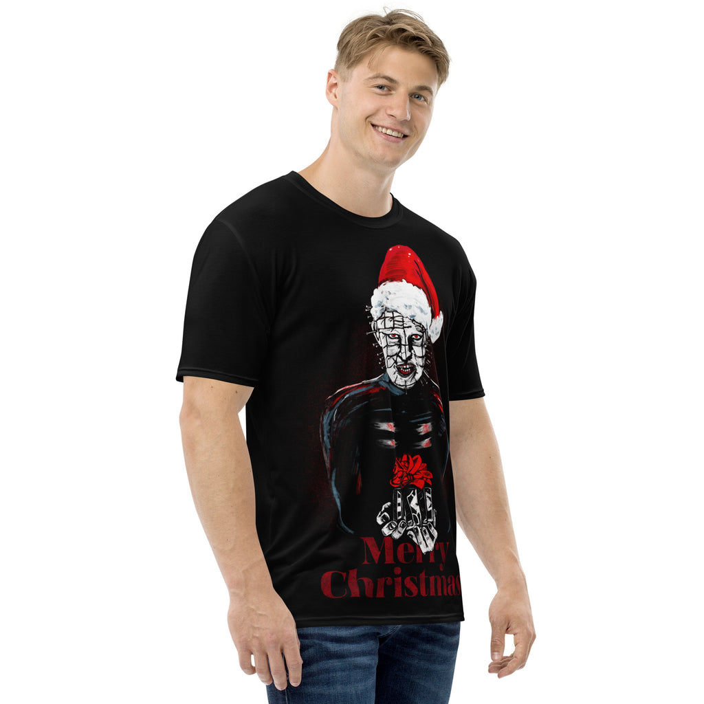 Pinhead Dark Christmas Delight: Lament Configuration Holiday Horror Art , Men's t-shirt - Apparel & Acessories