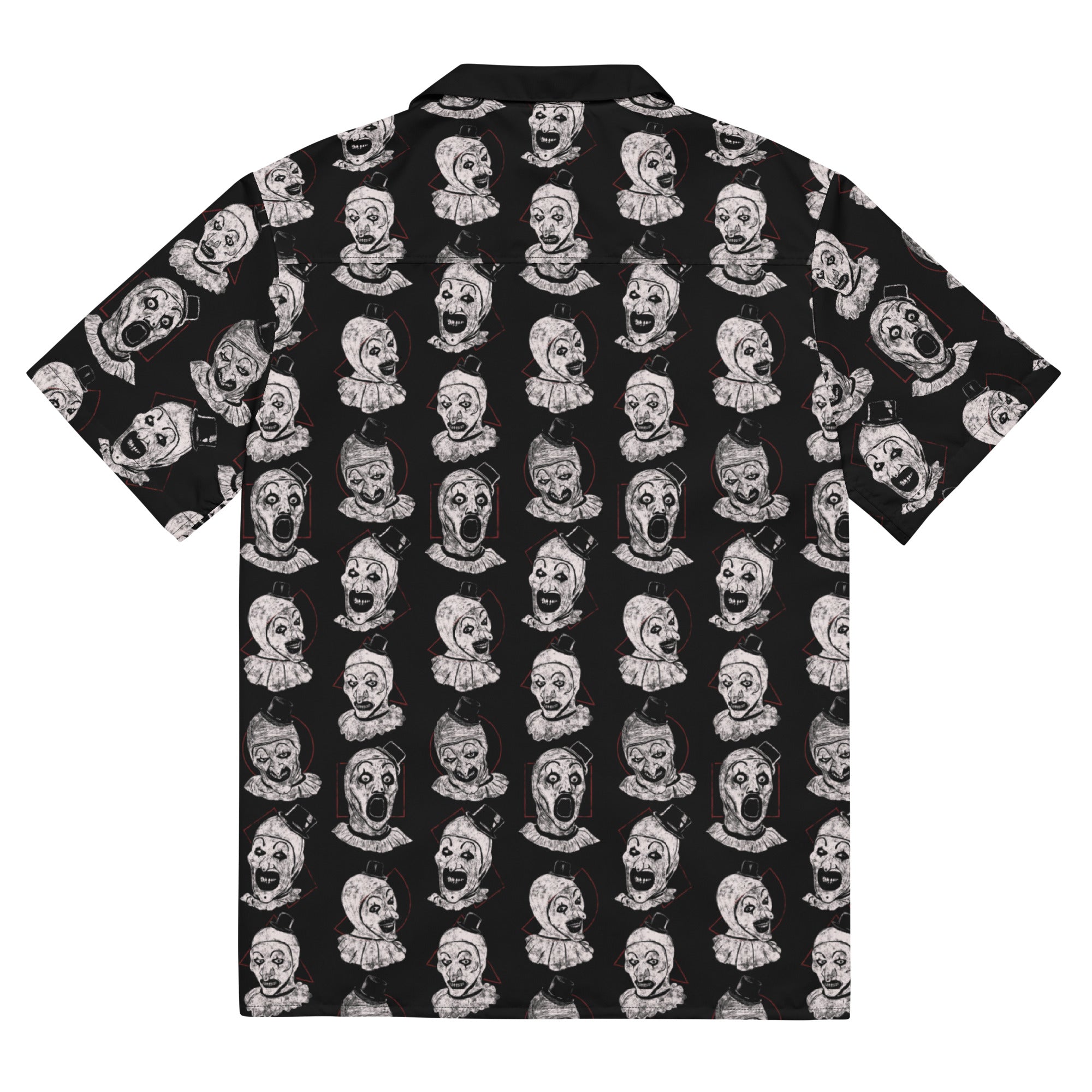 Art the Clown Expressions Pattern Button-Up Shirt - Terrifier Inspired Horror Hawaiian Shirt, Unisex button shirt - Apparel & Acessories