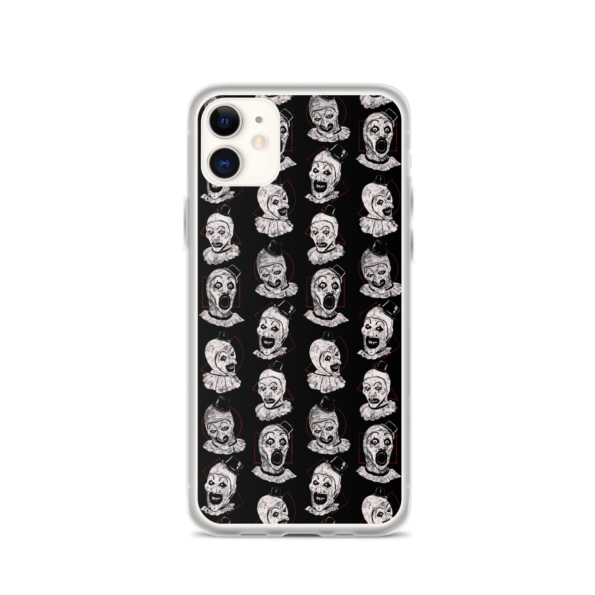 Terrifier Faces Pattern Phone Case - Art the Clown Multi-Expression Slasher Cover, Clear Case for iPhone® iPhone 11 - Phone Acessories