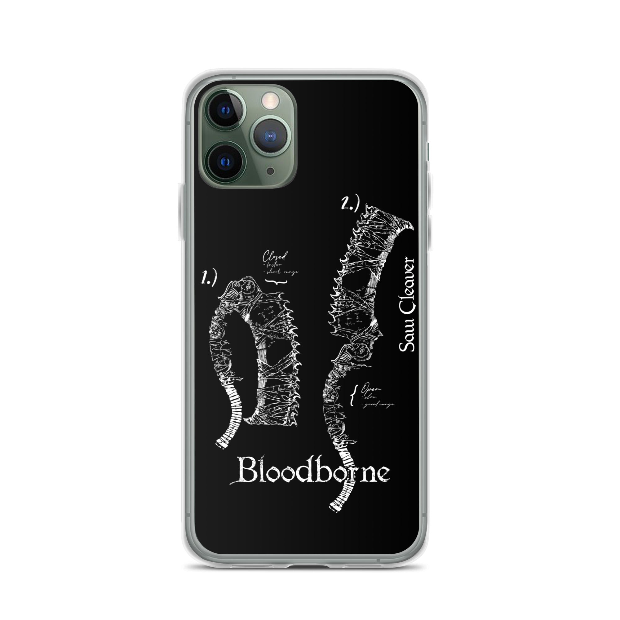 Bloodborne Saw Cleaver Schematic Art Print , Clear Case for iPhone® iPhone 11 Pro - Phone Acessories
