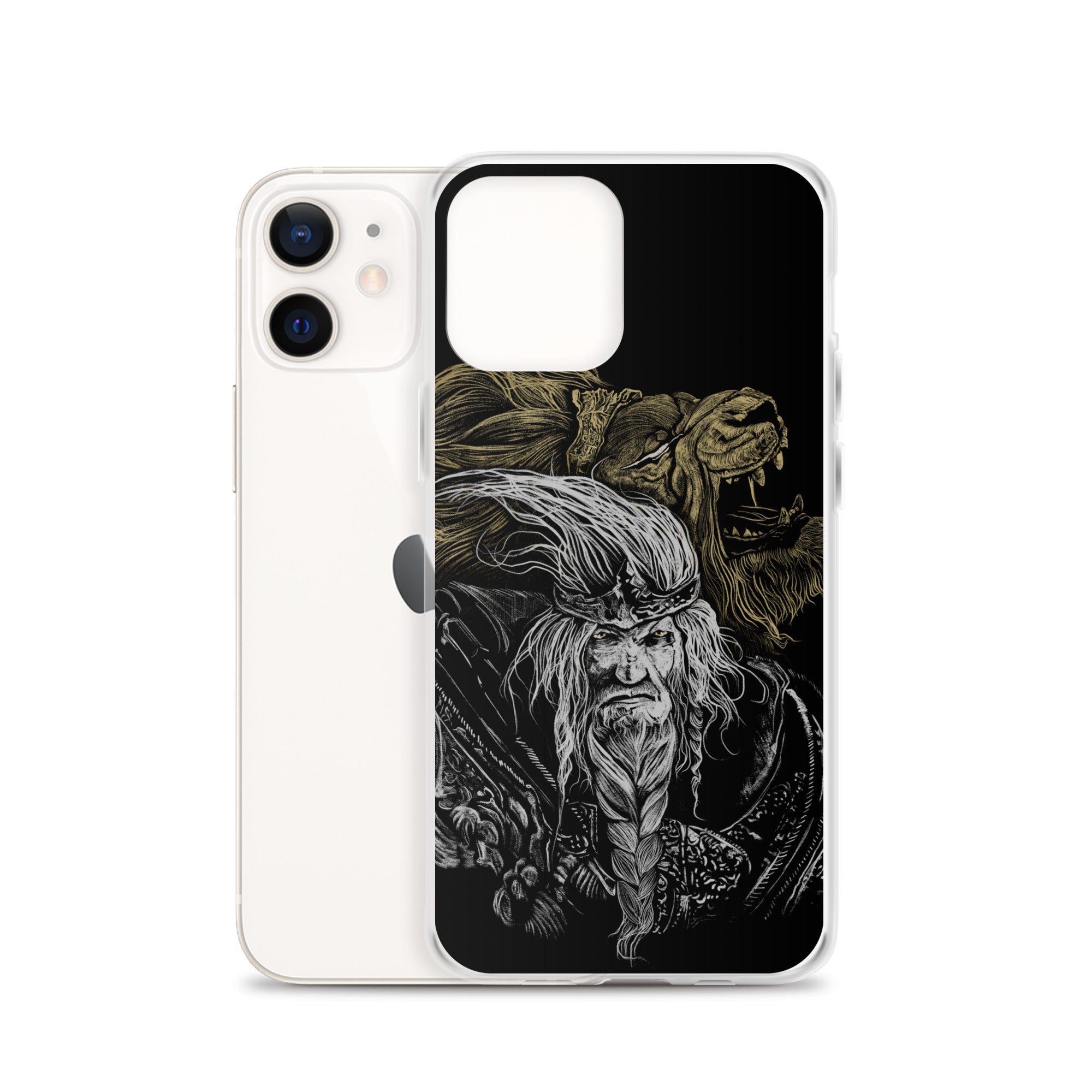 Godfrey First Elden Lord Elden Ring Fan Art – Dark Fantasy Serosh Artwork, Clear Case for iPhone® -