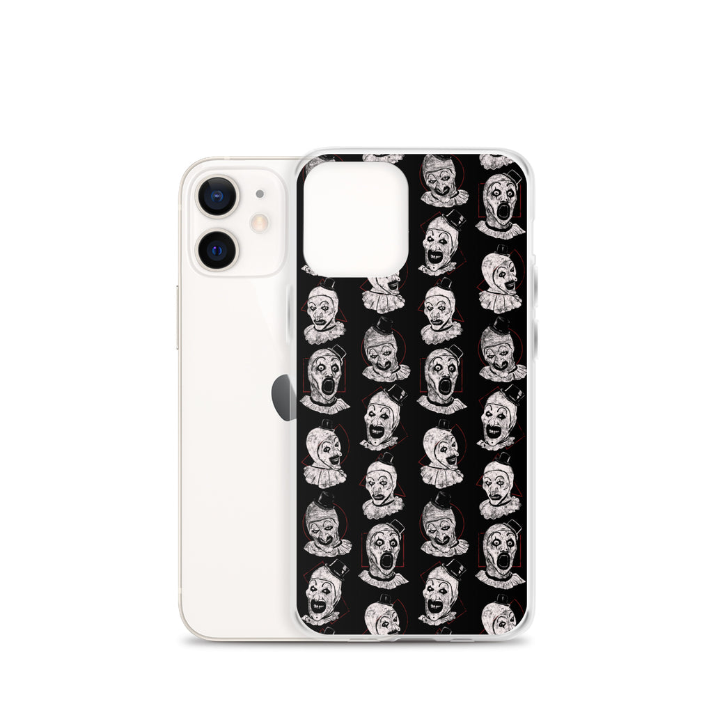 Terrifier Faces Pattern Phone Case - Art the Clown Multi-Expression Slasher Cover, Clear Case for iPhone® - Phone Acessories