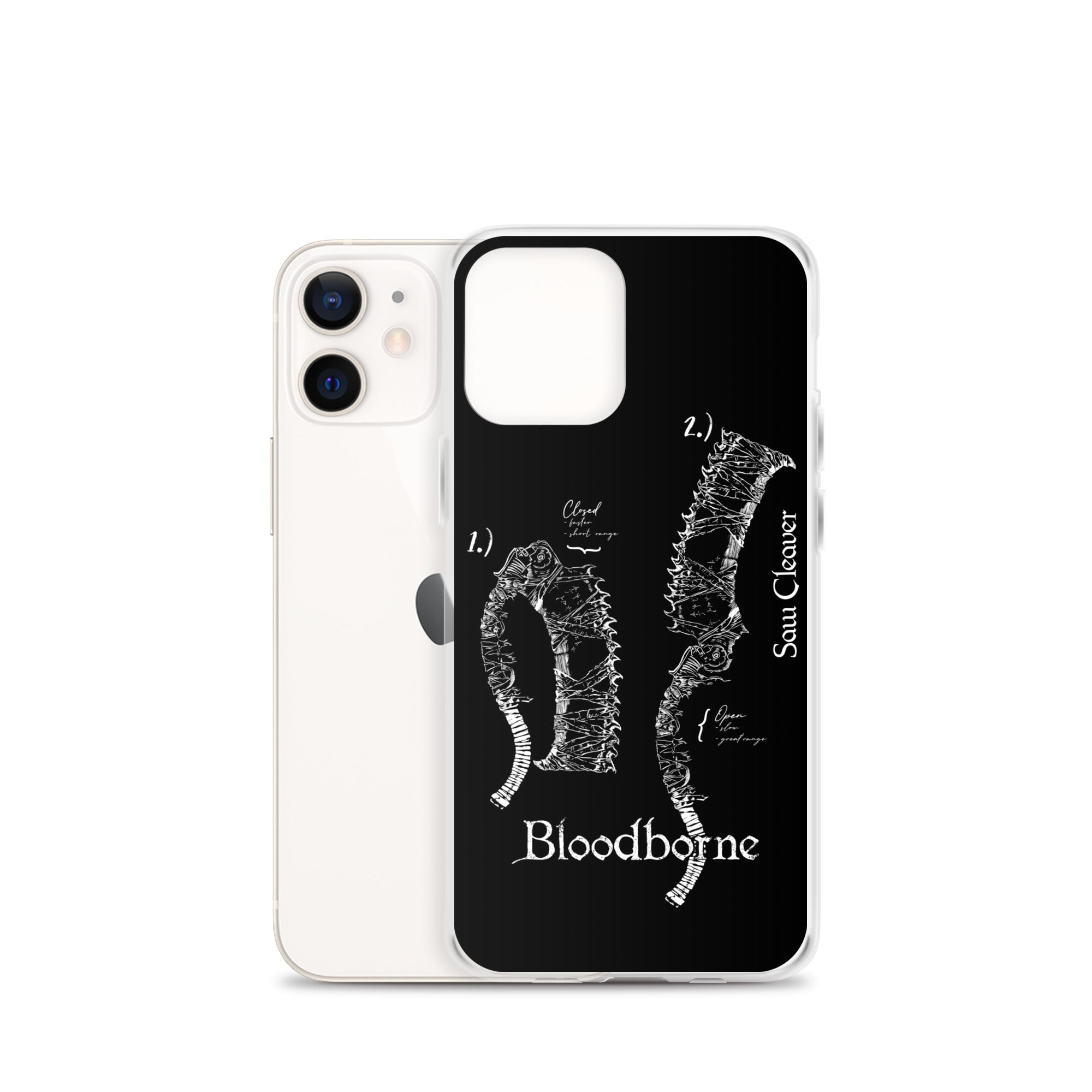 Bloodborne Saw Cleaver Schematic Art Print , Clear Case for iPhone® - Phone Acessories