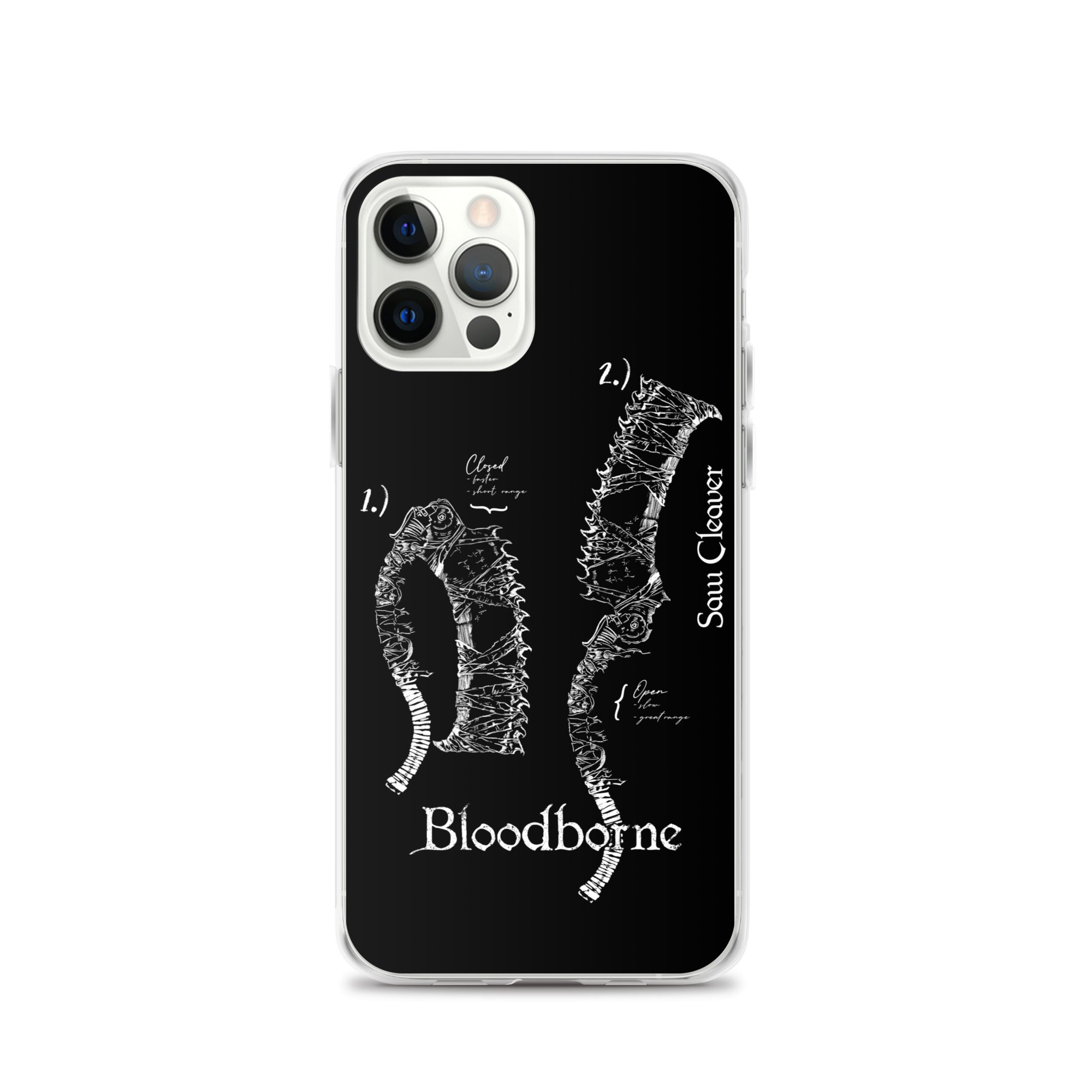 Bloodborne Saw Cleaver Schematic Art Print , Clear Case for iPhone® iPhone 12 Pro - Phone Acessories