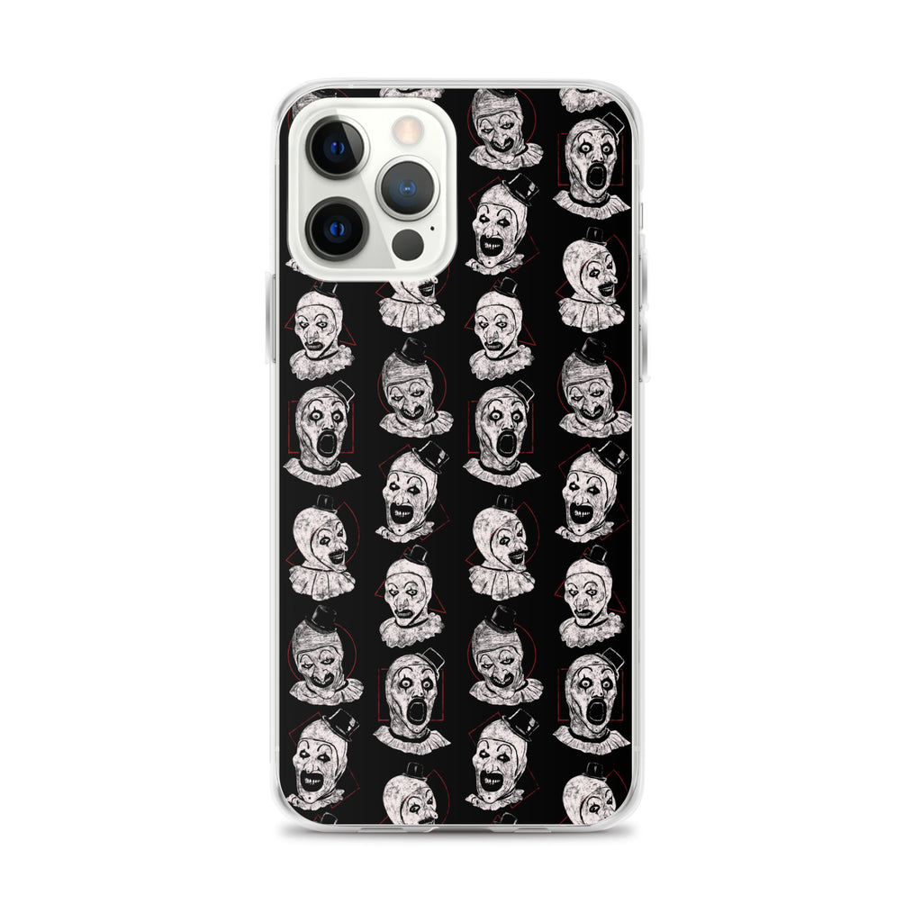 Terrifier Faces Pattern Phone Case - Art the Clown Multi-Expression Slasher Cover, Clear Case for iPhone® iPhone 12 Pro Max - Phone Acessories