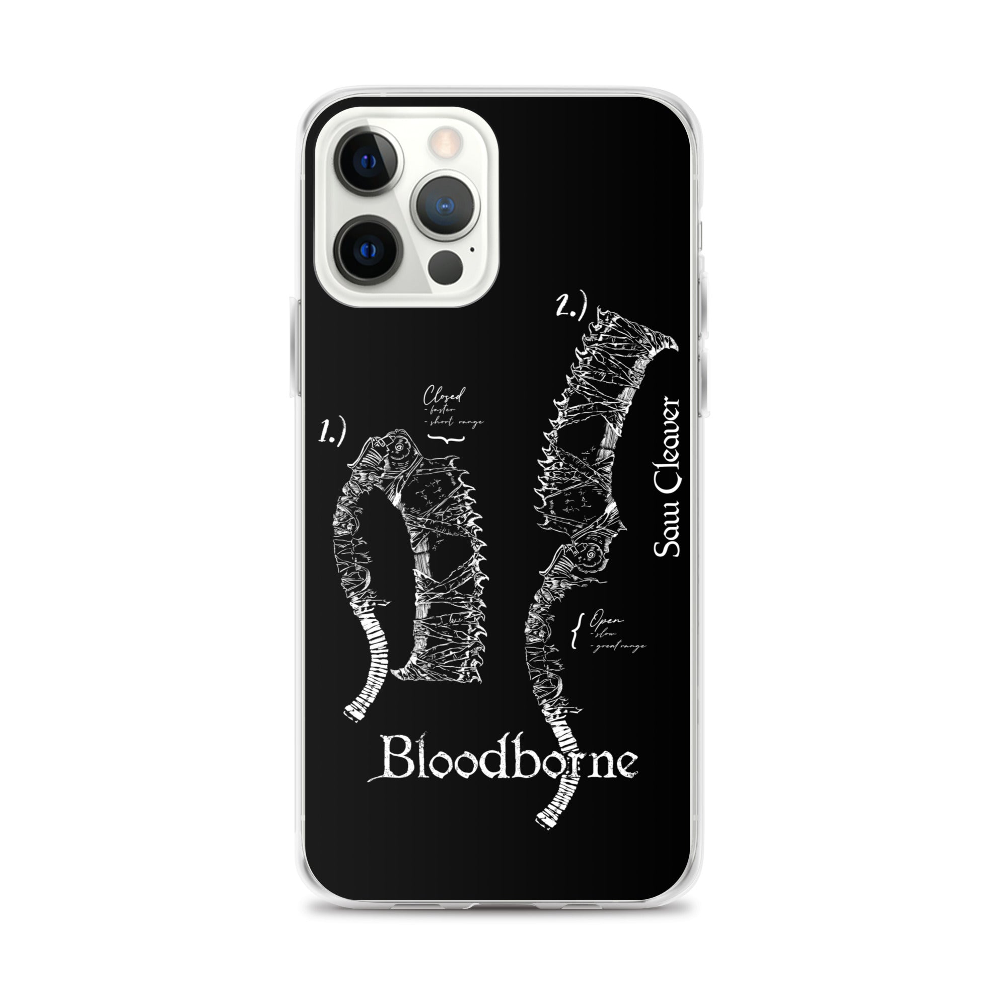 Bloodborne Saw Cleaver Schematic Art Print , Clear Case for iPhone® iPhone 12 Pro Max - Phone Acessories