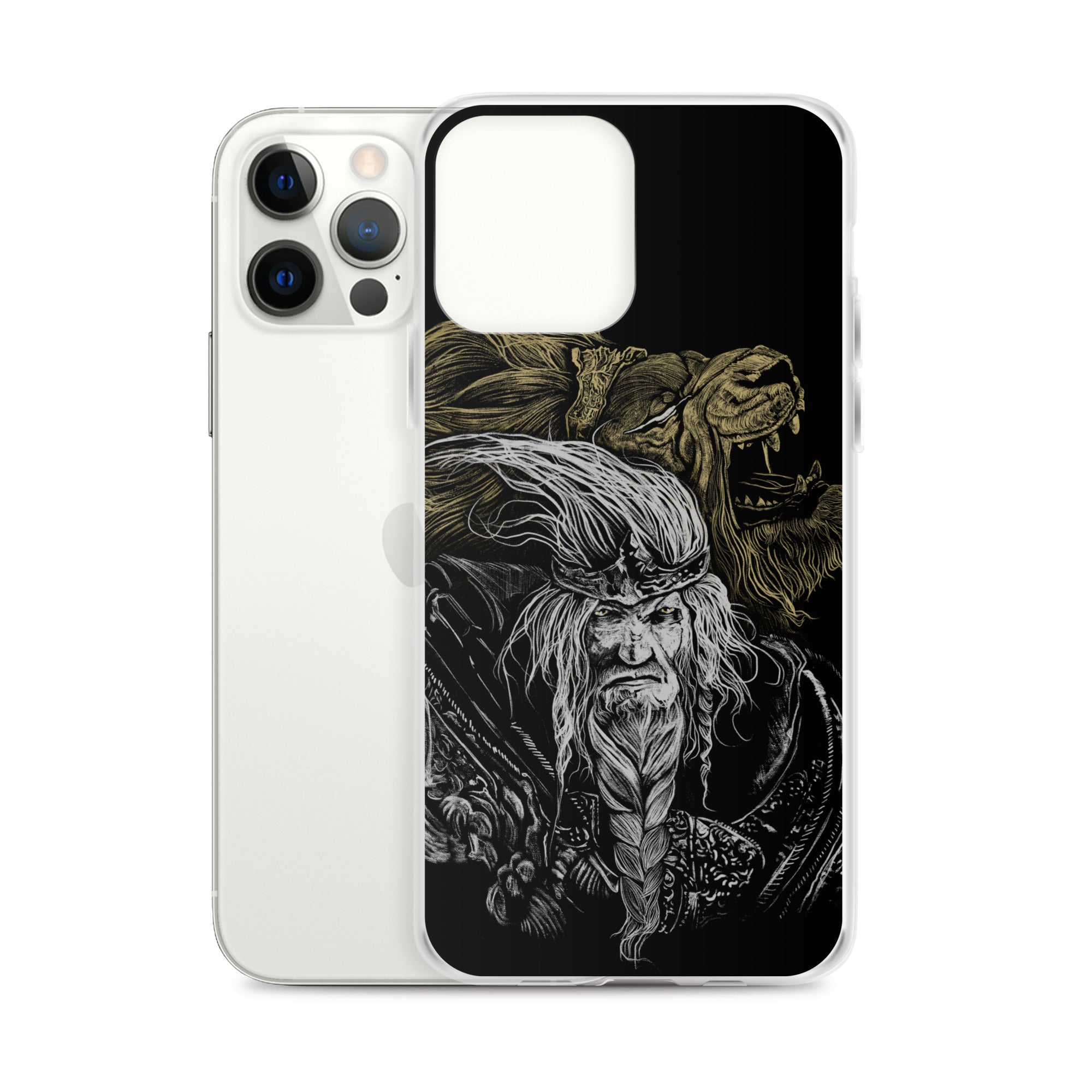 Godfrey First Elden Lord Elden Ring Fan Art – Dark Fantasy Serosh Artwork, Clear Case for iPhone® -