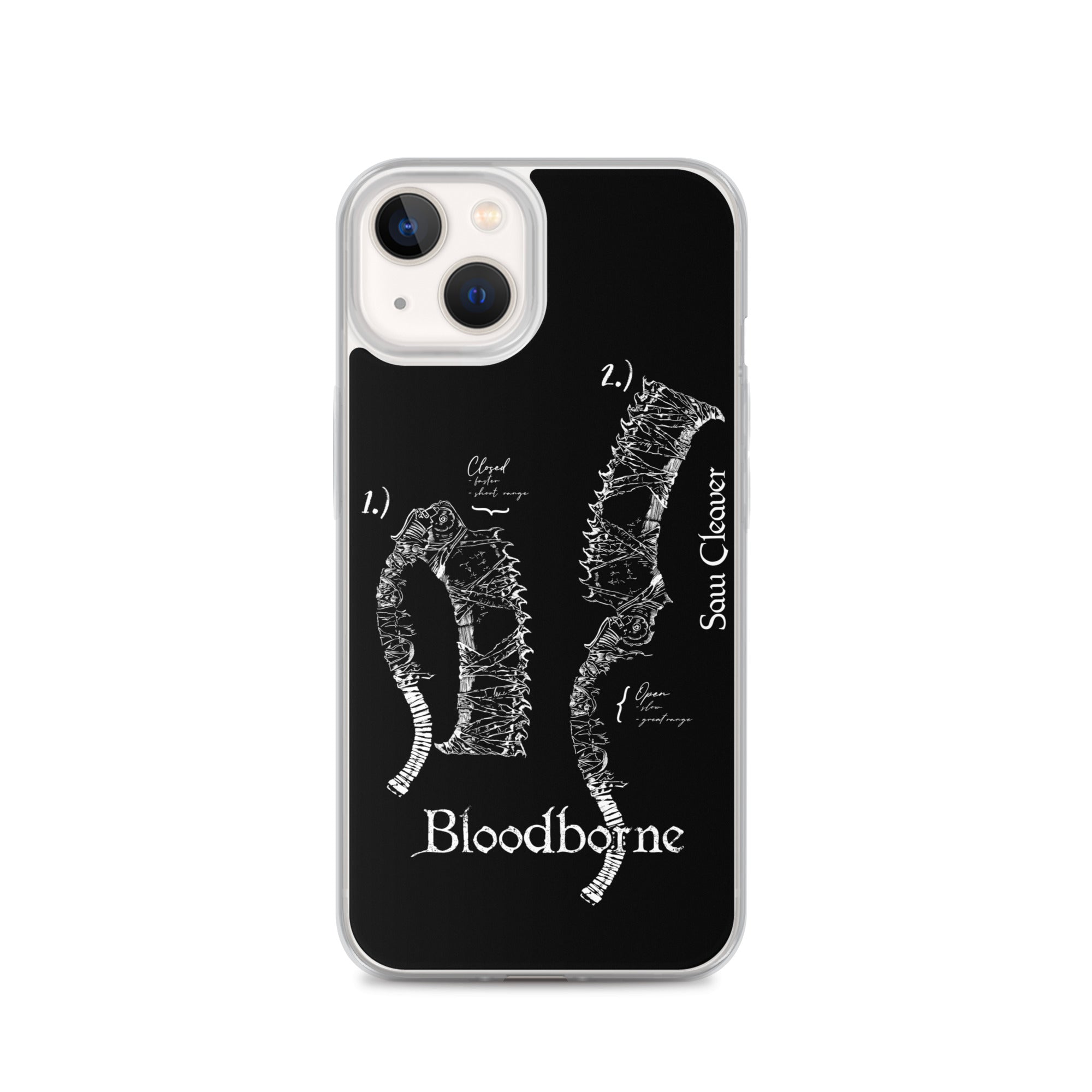 Bloodborne Saw Cleaver Schematic Art Print , Clear Case for iPhone® iPhone 13 - Phone Acessories