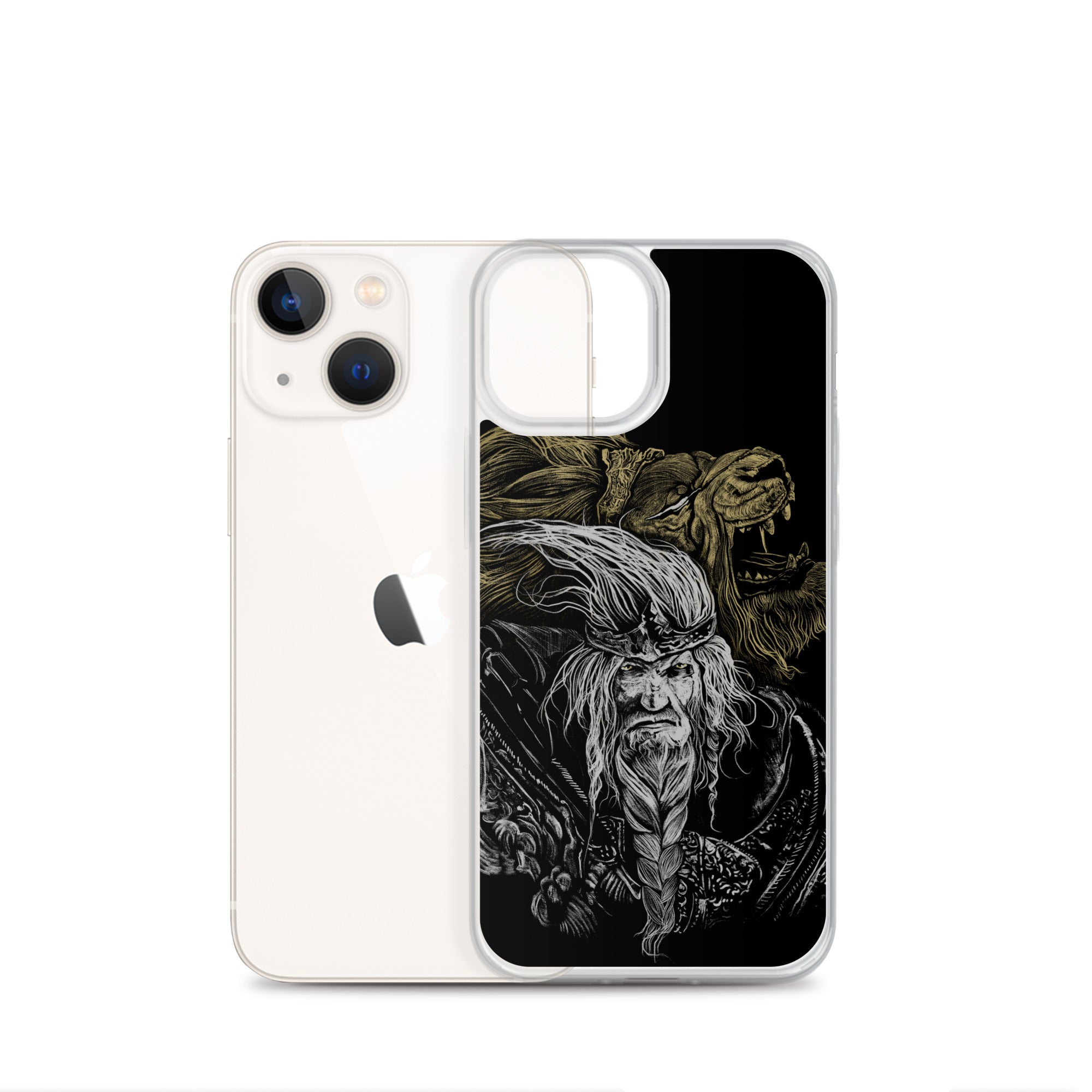 Godfrey First Elden Lord Elden Ring Fan Art – Dark Fantasy Serosh Artwork, Clear Case for iPhone® -