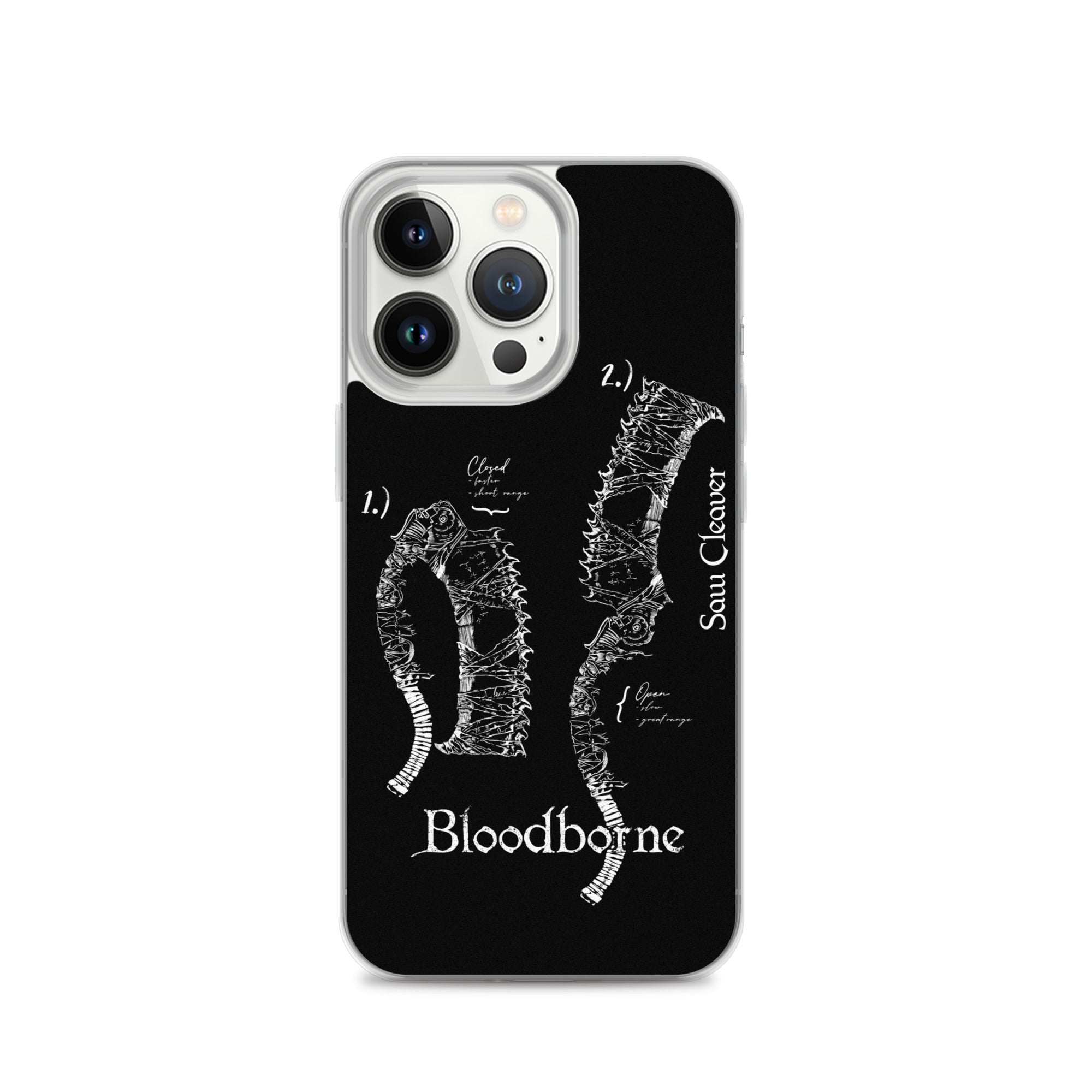 Bloodborne Saw Cleaver Schematic Art Print , Clear Case for iPhone® iPhone 13 Pro - Phone Acessories