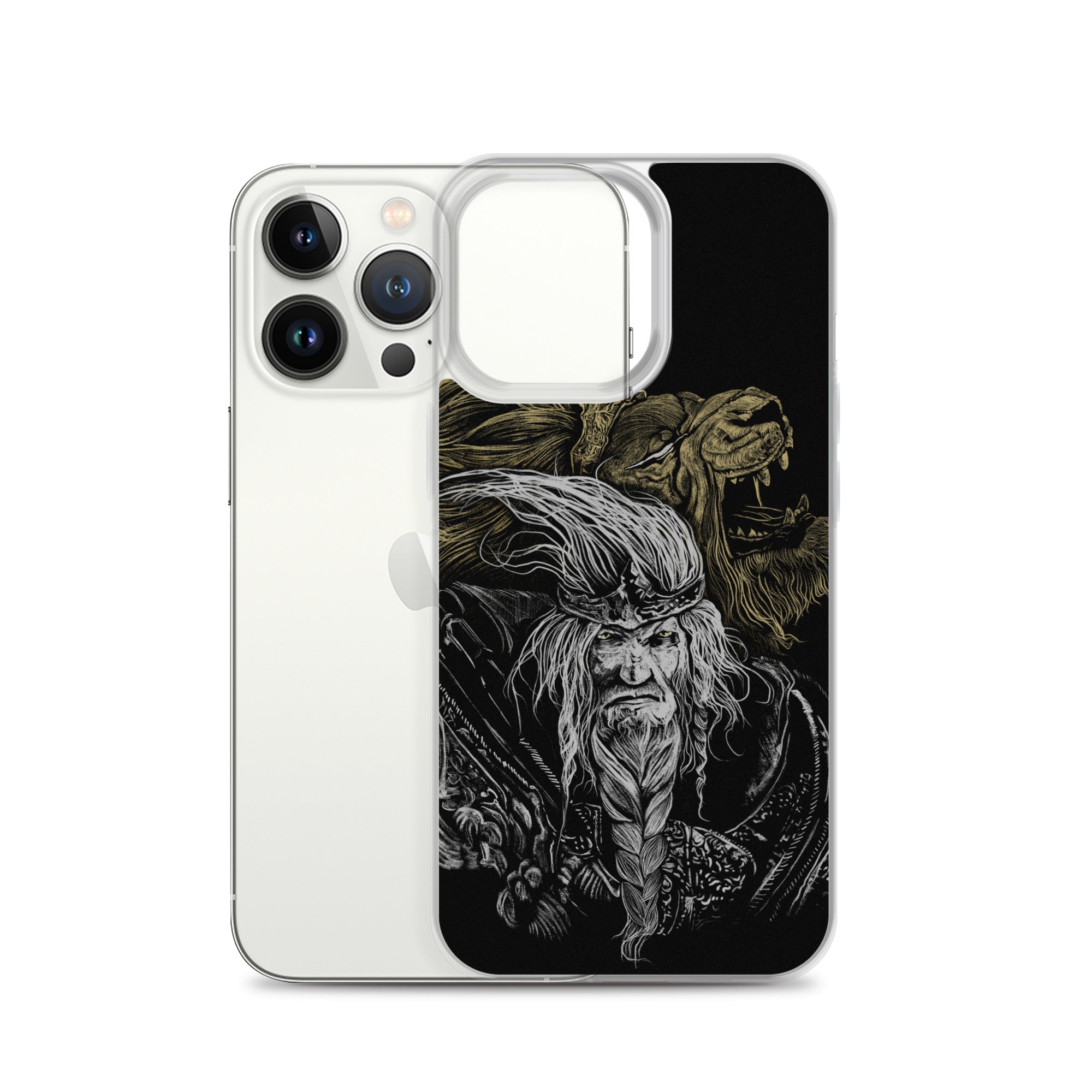 Godfrey First Elden Lord Elden Ring Fan Art – Dark Fantasy Serosh Artwork, Clear Case for iPhone® -