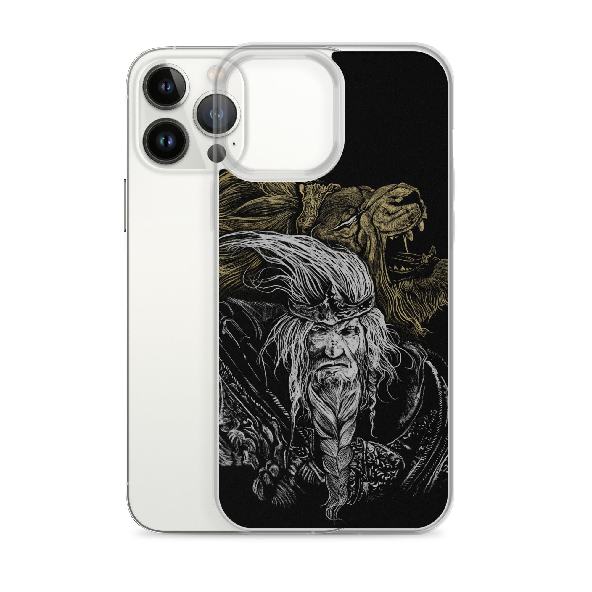 Godfrey First Elden Lord Elden Ring Fan Art – Dark Fantasy Serosh Artwork, Clear Case for iPhone® -