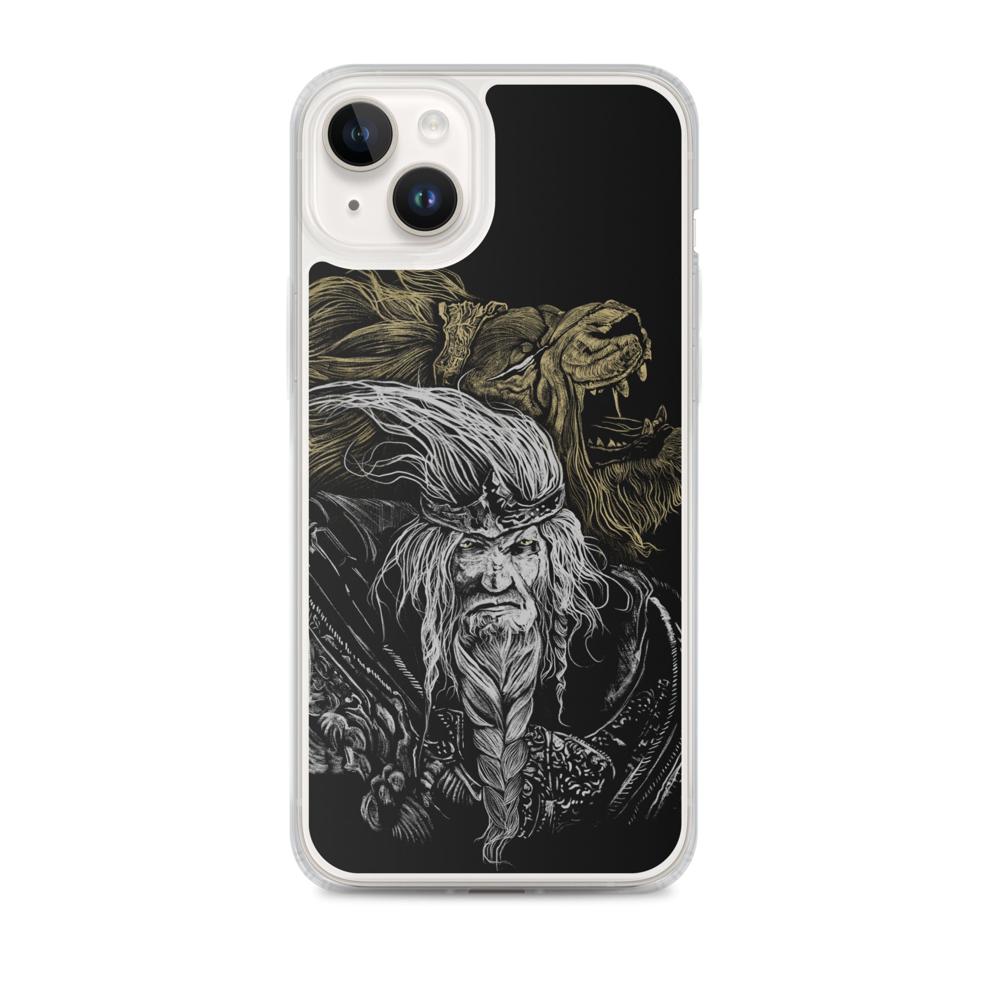 Godfrey First Elden Lord Elden Ring Fan Art – Dark Fantasy Serosh Artwork, Clear Case for iPhone® iPhone 14 Plus -