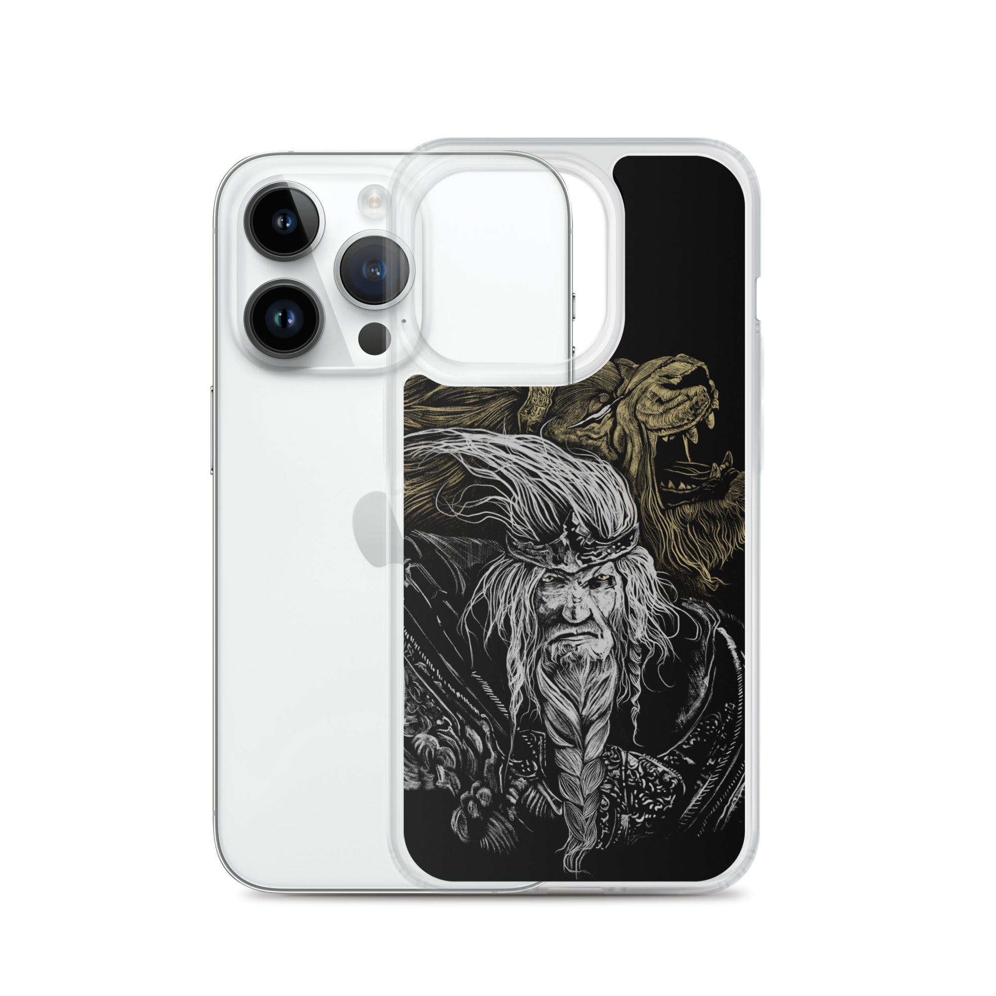 Godfrey First Elden Lord Elden Ring Fan Art – Dark Fantasy Serosh Artwork, Clear Case for iPhone® -