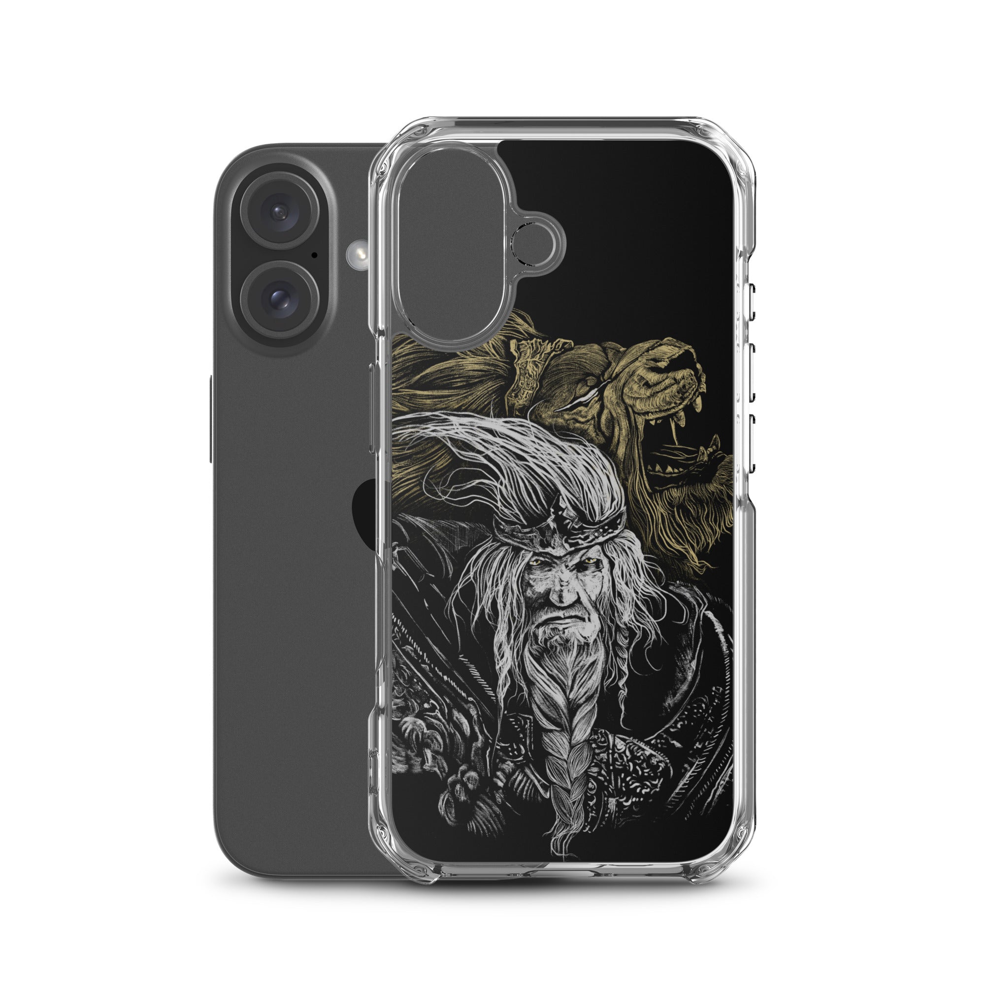 Godfrey First Elden Lord Elden Ring Fan Art – Dark Fantasy Serosh Artwork, Clear Case for iPhone® -