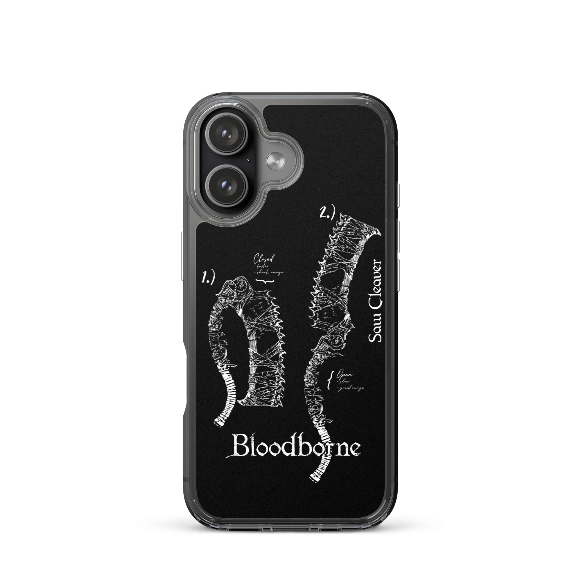 Bloodborne Saw Cleaver Schematic Art Print , Clear Case for iPhone® iPhone 17 - Phone Acessories