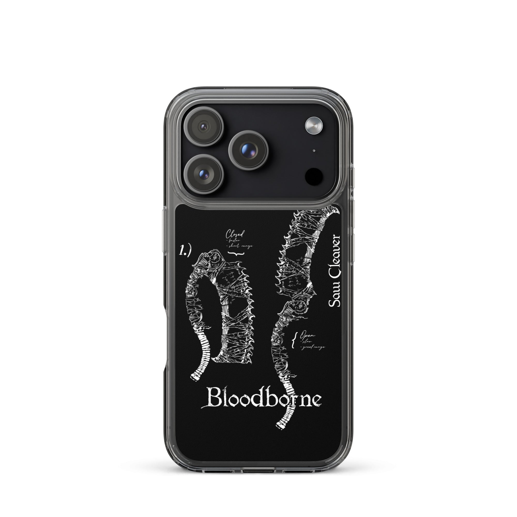 Bloodborne Saw Cleaver Schematic Art Print , Clear Case for iPhone® iPhone 17 Pro - Phone Acessories