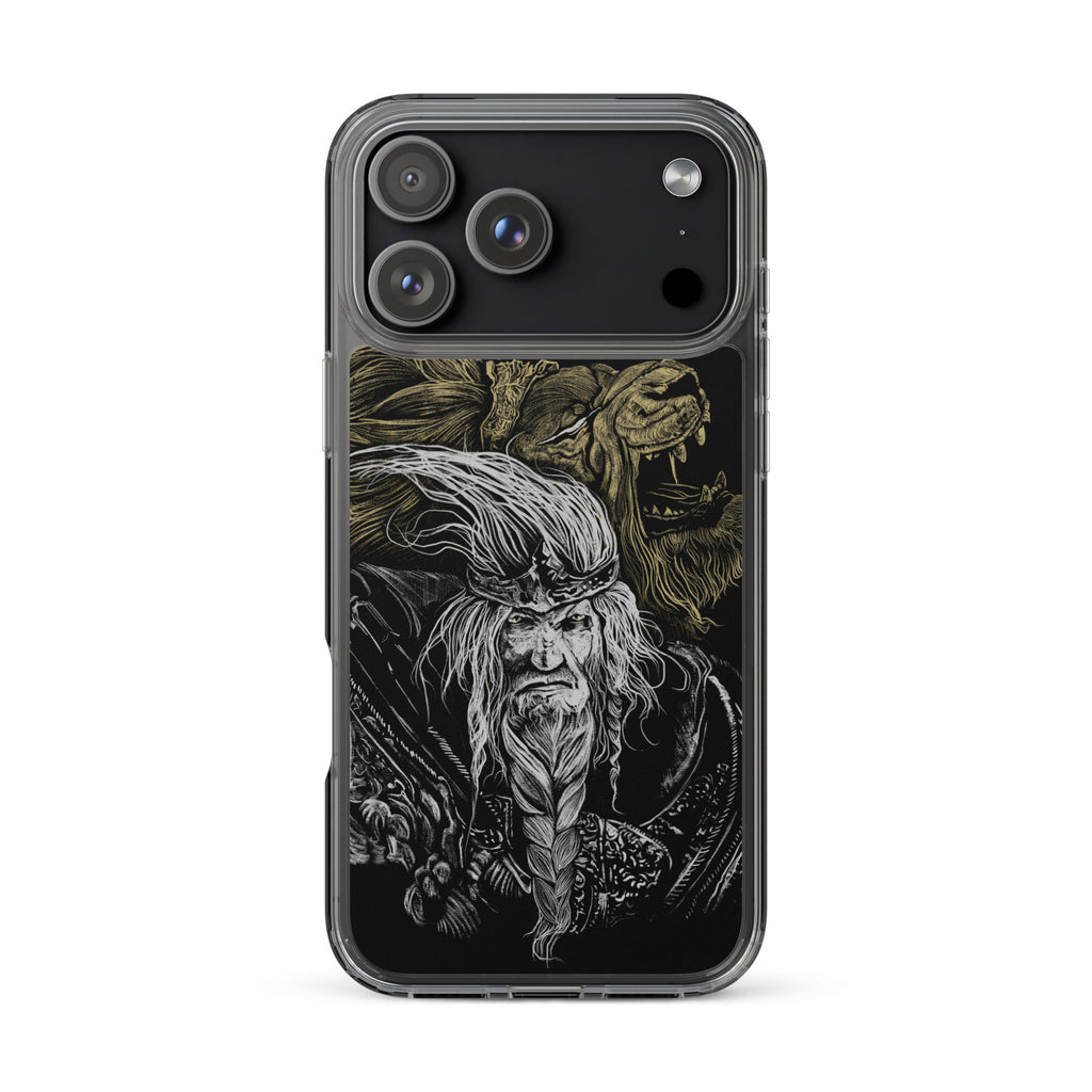 Godfrey First Elden Lord Elden Ring Fan Art – Dark Fantasy Serosh Artwork, Clear Case for iPhone® iPhone 17 Pro Max -