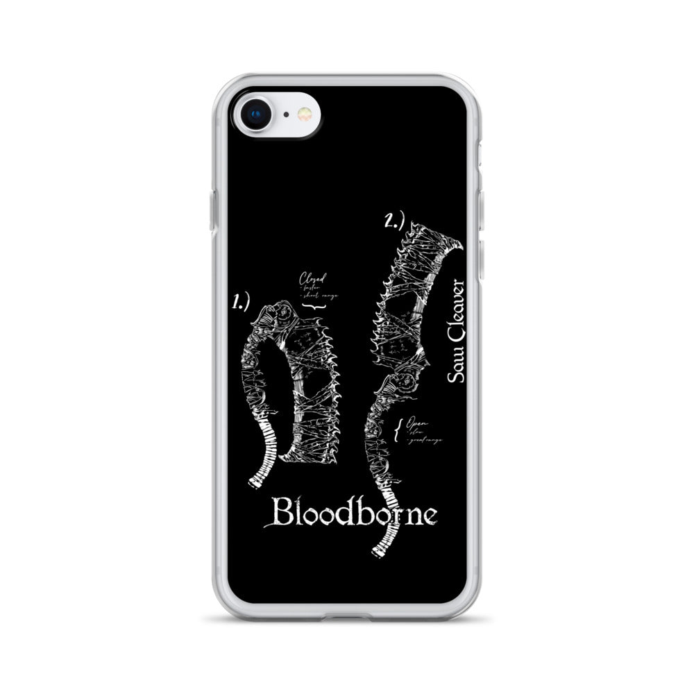 Bloodborne Saw Cleaver Schematic Art Print , Clear Case for iPhone® iPhone SE - Phone Acessories