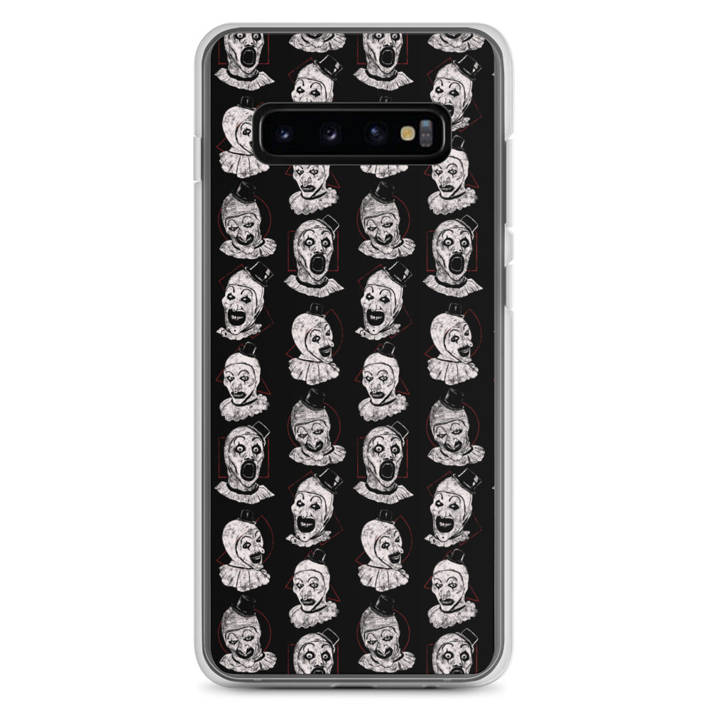 Terrifier Faces Pattern Phone Case - Art the Clown Multi-Expression Slasher Cover, Clear Case for Samsung® Samsung Galaxy S10+ - Phone Acessories