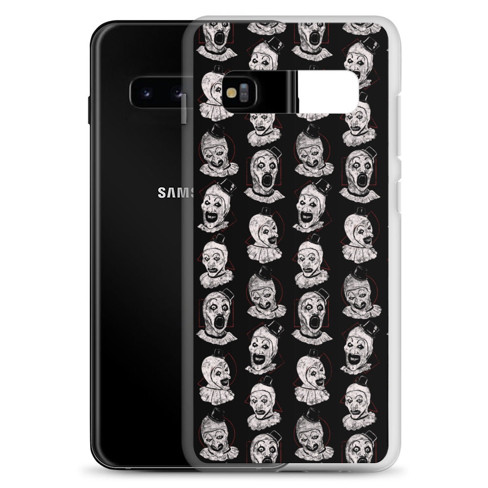 Terrifier Faces Pattern Phone Case - Art the Clown Multi-Expression Slasher Cover, Clear Case for Samsung® - Phone Acessories