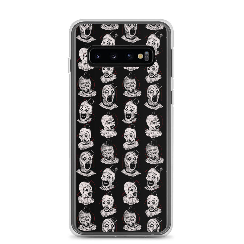 Terrifier Faces Pattern Phone Case - Art the Clown Multi-Expression Slasher Cover, Clear Case for Samsung® Samsung Galaxy S10 - Phone Acessories