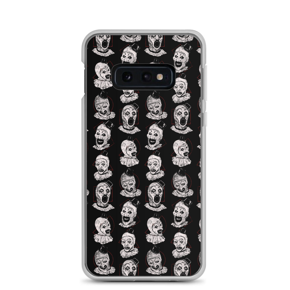 Terrifier Faces Pattern Phone Case - Art the Clown Multi-Expression Slasher Cover, Clear Case for Samsung® Samsung Galaxy S10e - Phone Acessories