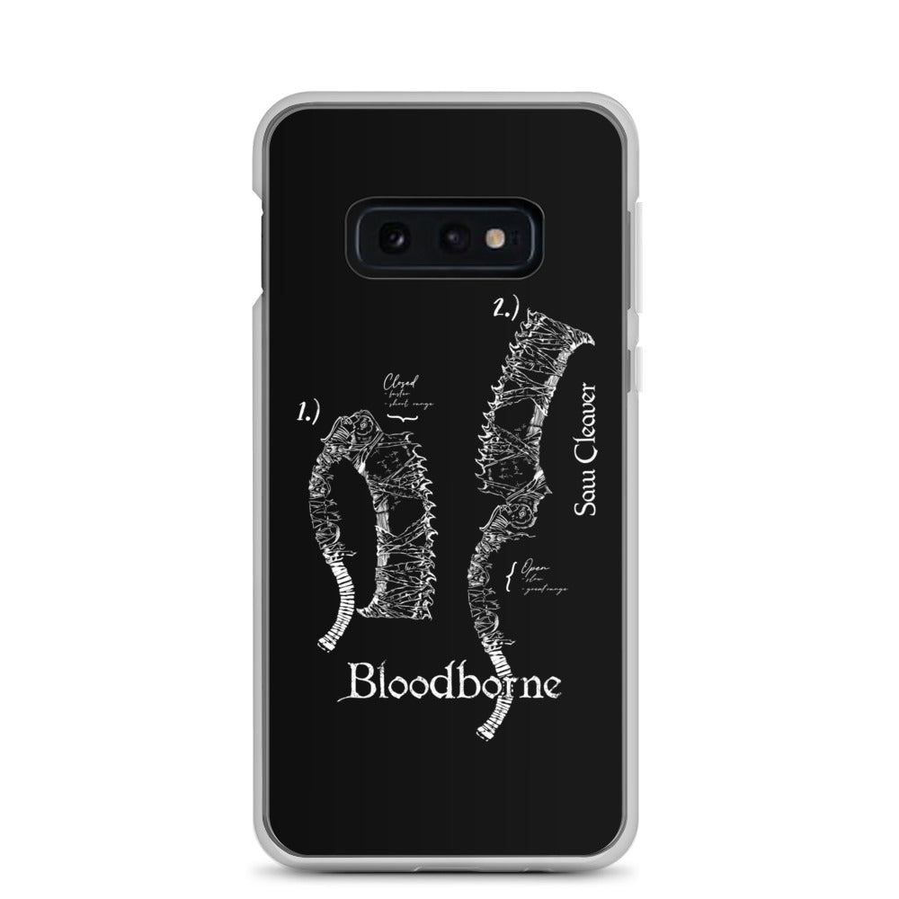 Bloodborne Saw Cleaver Schematic Art Print , Clear Case for Samsung® Samsung Galaxy S10e - Phone Acessories