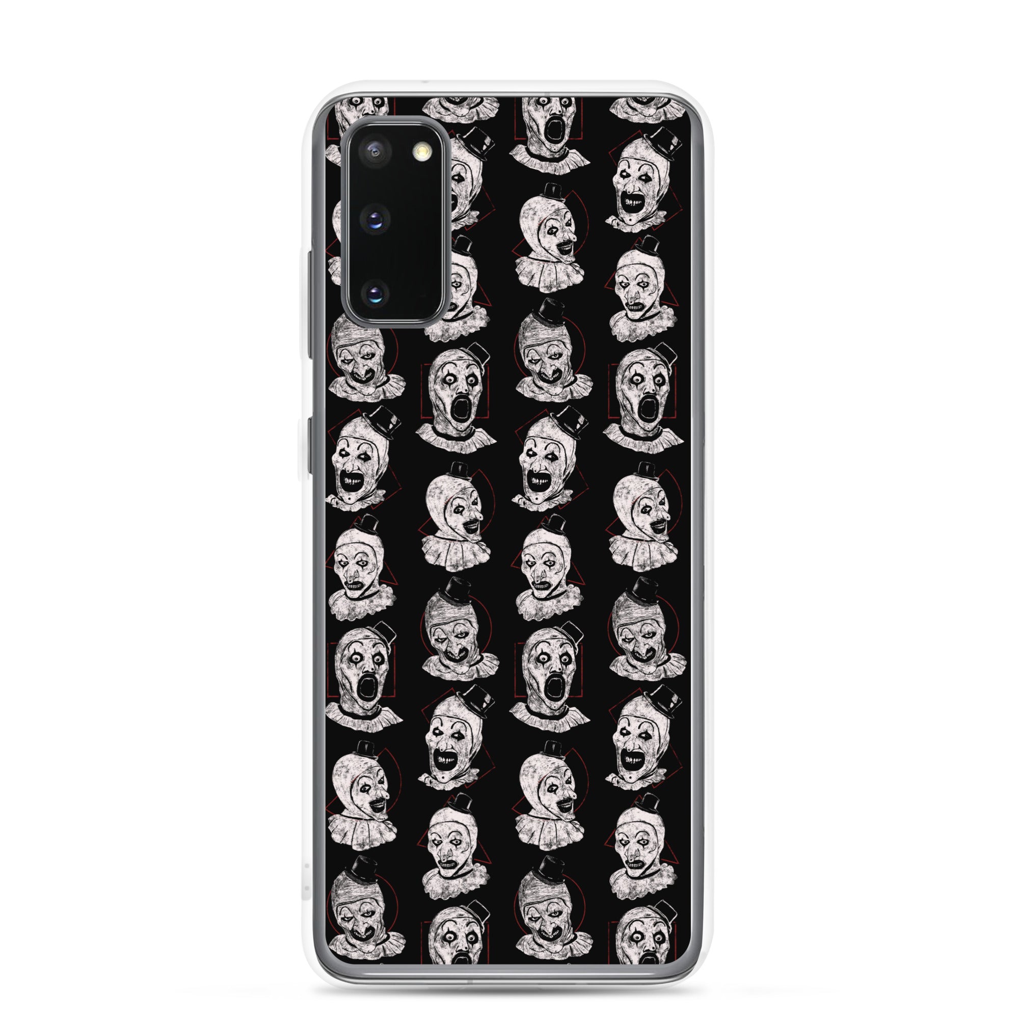 Terrifier Faces Pattern Phone Case - Art the Clown Multi-Expression Slasher Cover, Clear Case for Samsung® Samsung Galaxy S20 - Phone Acessories
