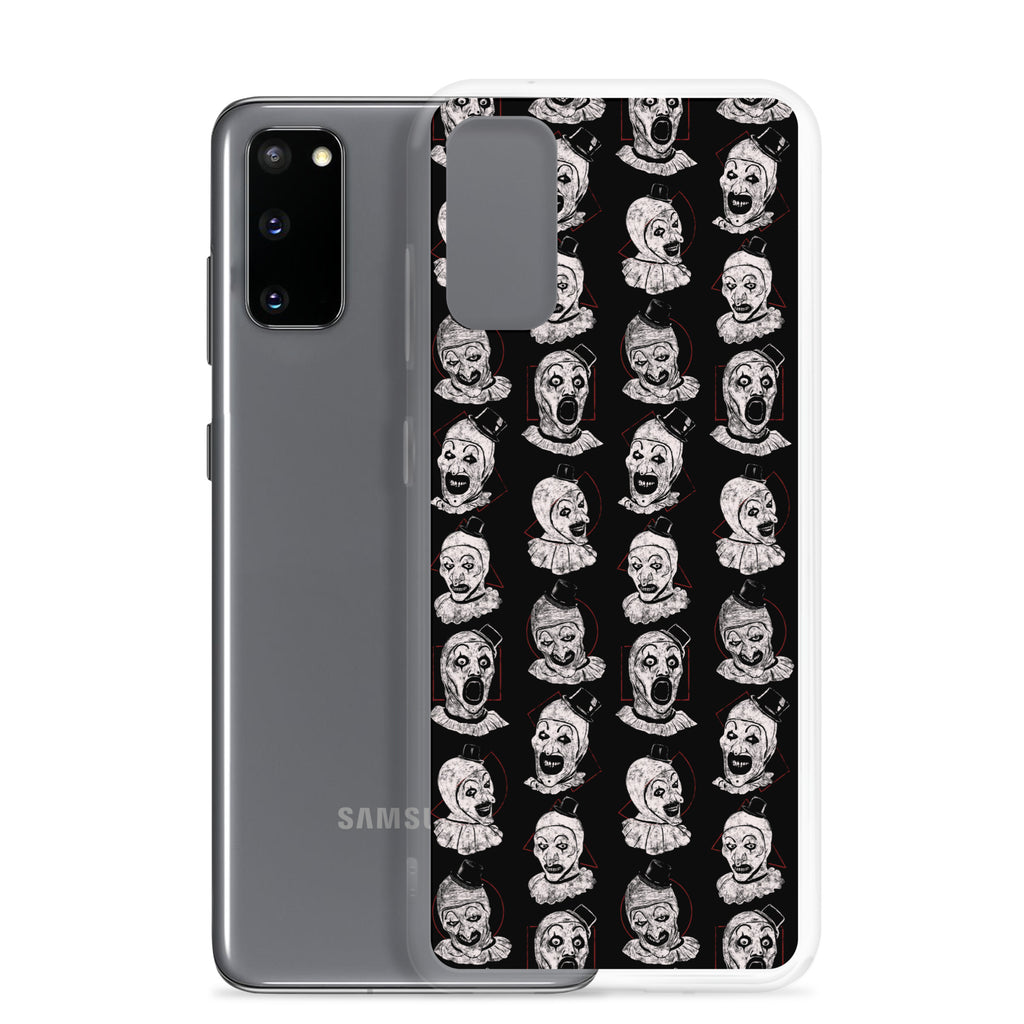 Terrifier Faces Pattern Phone Case - Art the Clown Multi-Expression Slasher Cover, Clear Case for Samsung® - Phone Acessories