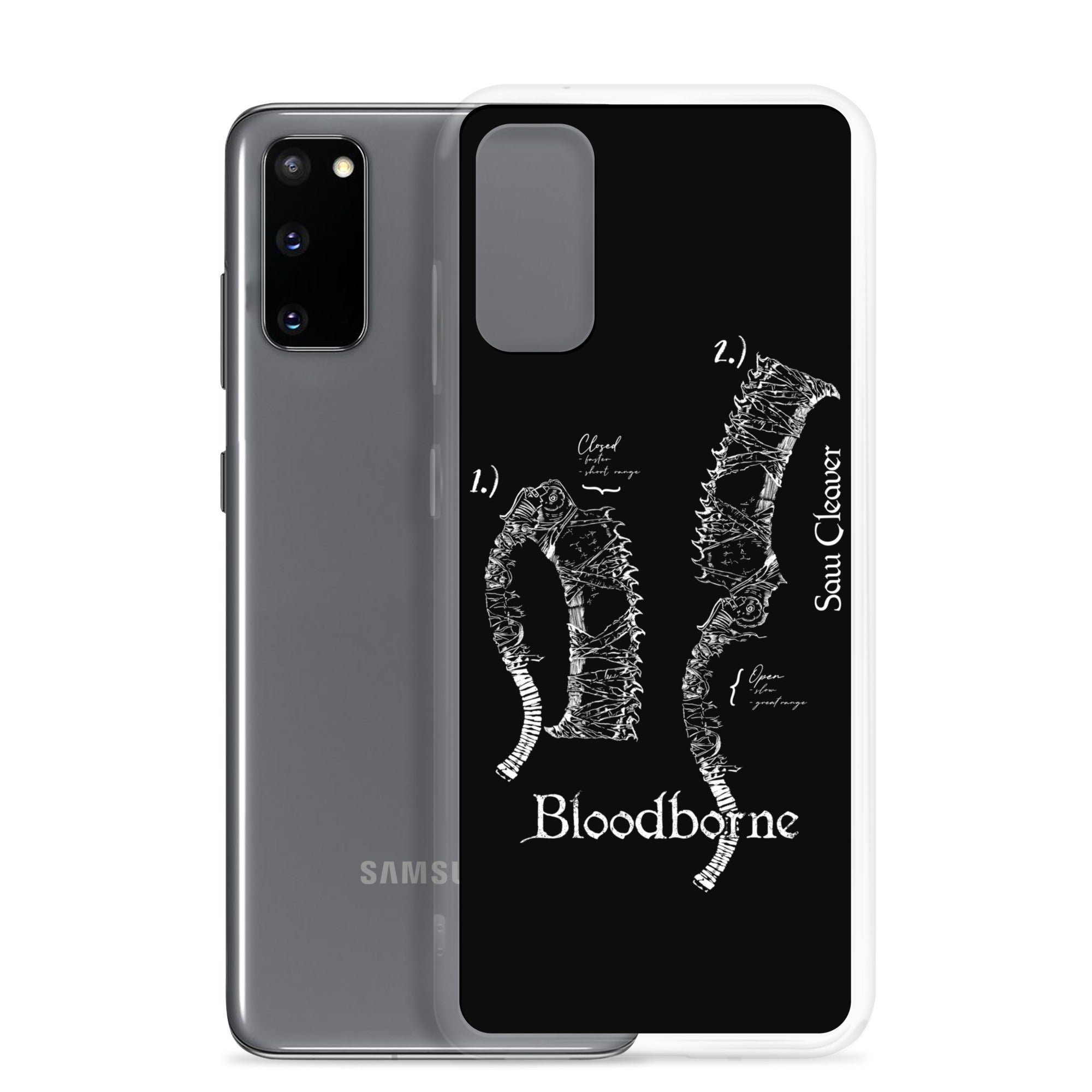 Bloodborne Saw Cleaver Schematic Art Print , Clear Case for Samsung® - Phone Acessories