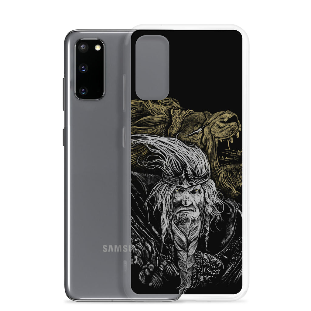 Godfrey First Elden Lord Elden Ring Fan Art – Dark Fantasy Serosh Artwork, Clear Case for Samsung® - Phone Accessories