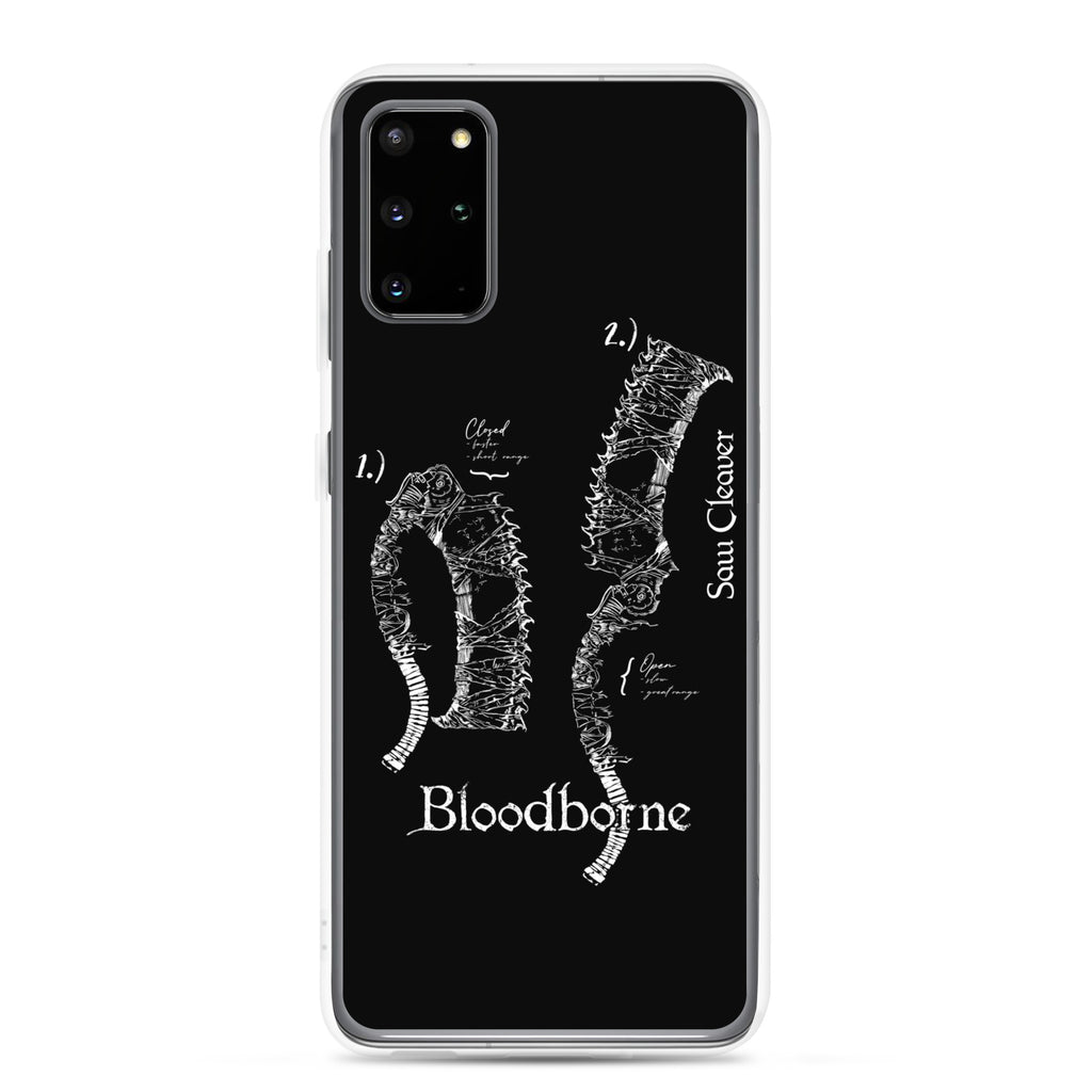 Bloodborne Saw Cleaver Schematic Art Print , Clear Case for Samsung® Samsung Galaxy S20 Plus - Phone Acessories