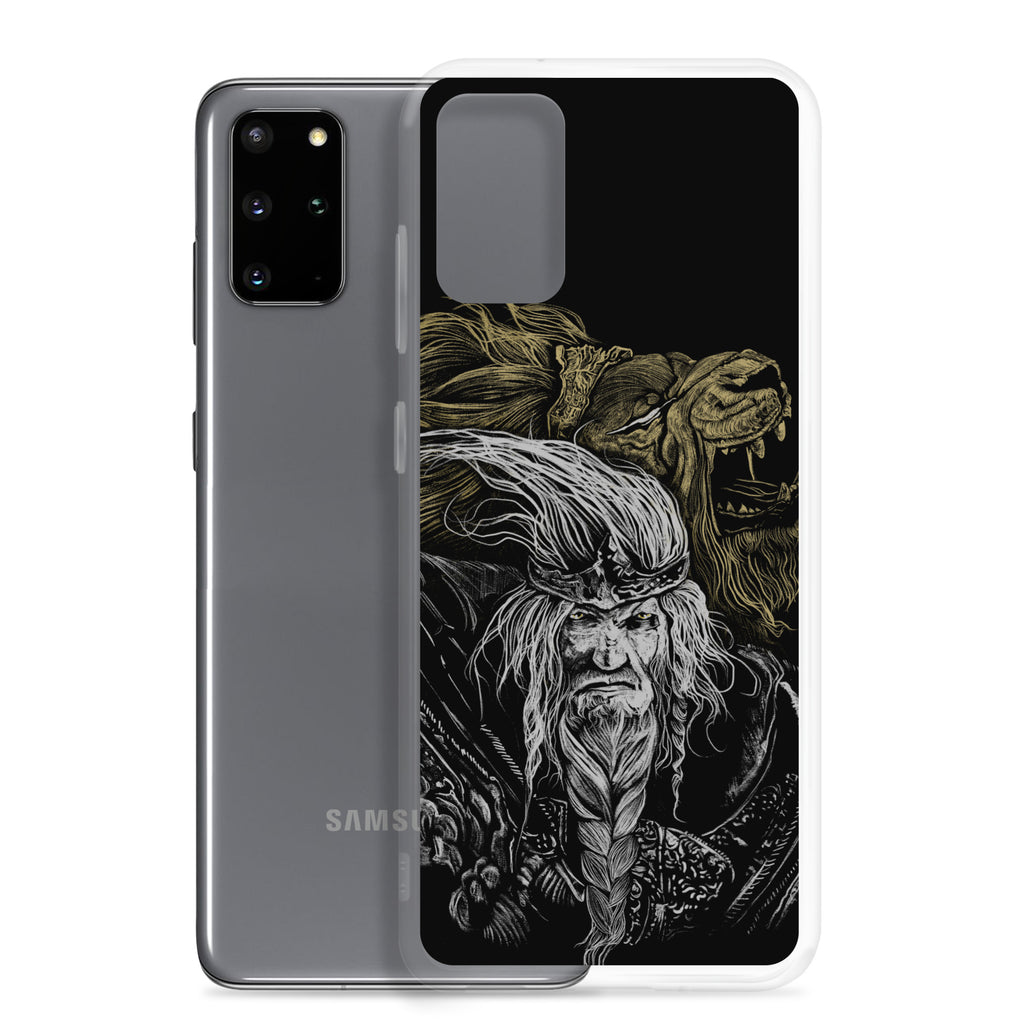 Godfrey First Elden Lord Elden Ring Fan Art – Dark Fantasy Serosh Artwork, Clear Case for Samsung® - Phone Accessories