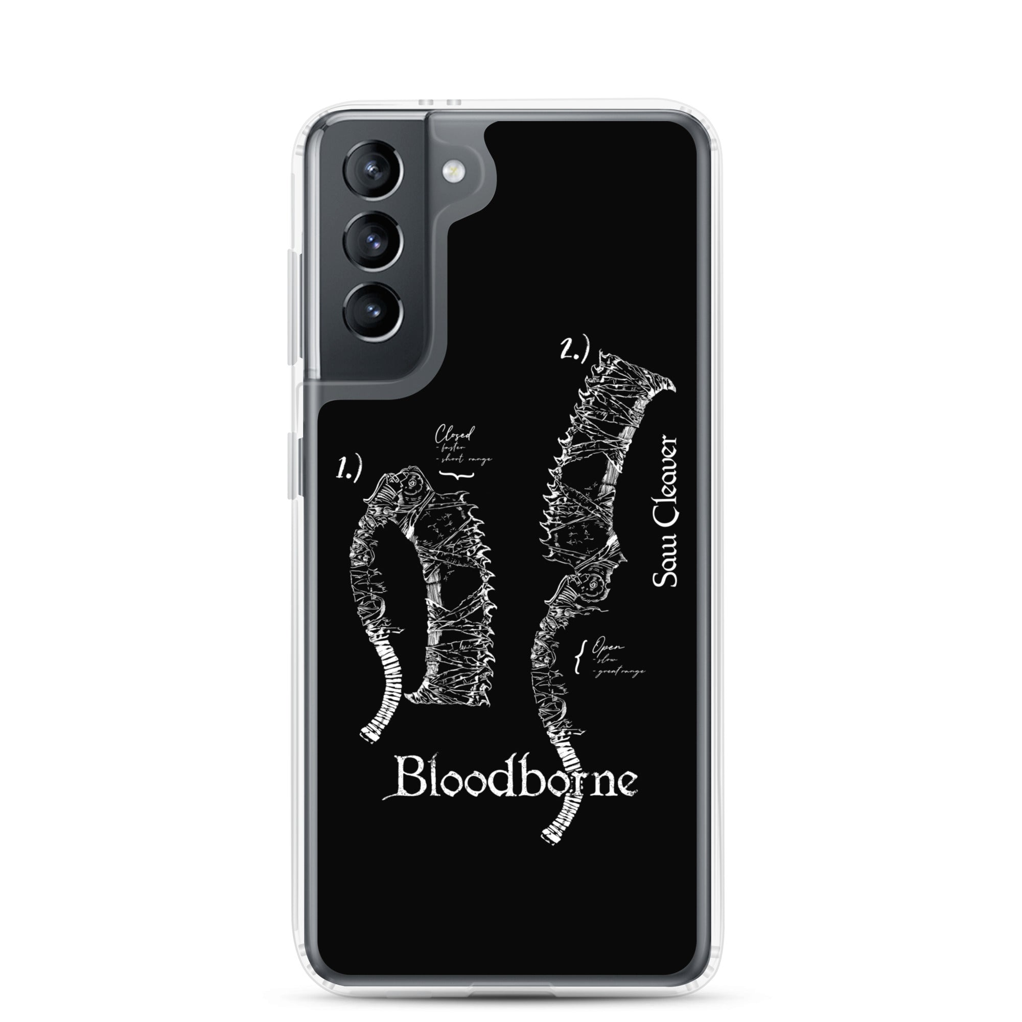 Bloodborne Saw Cleaver Schematic Art Print , Clear Case for Samsung® Samsung Galaxy S21 - Phone Acessories
