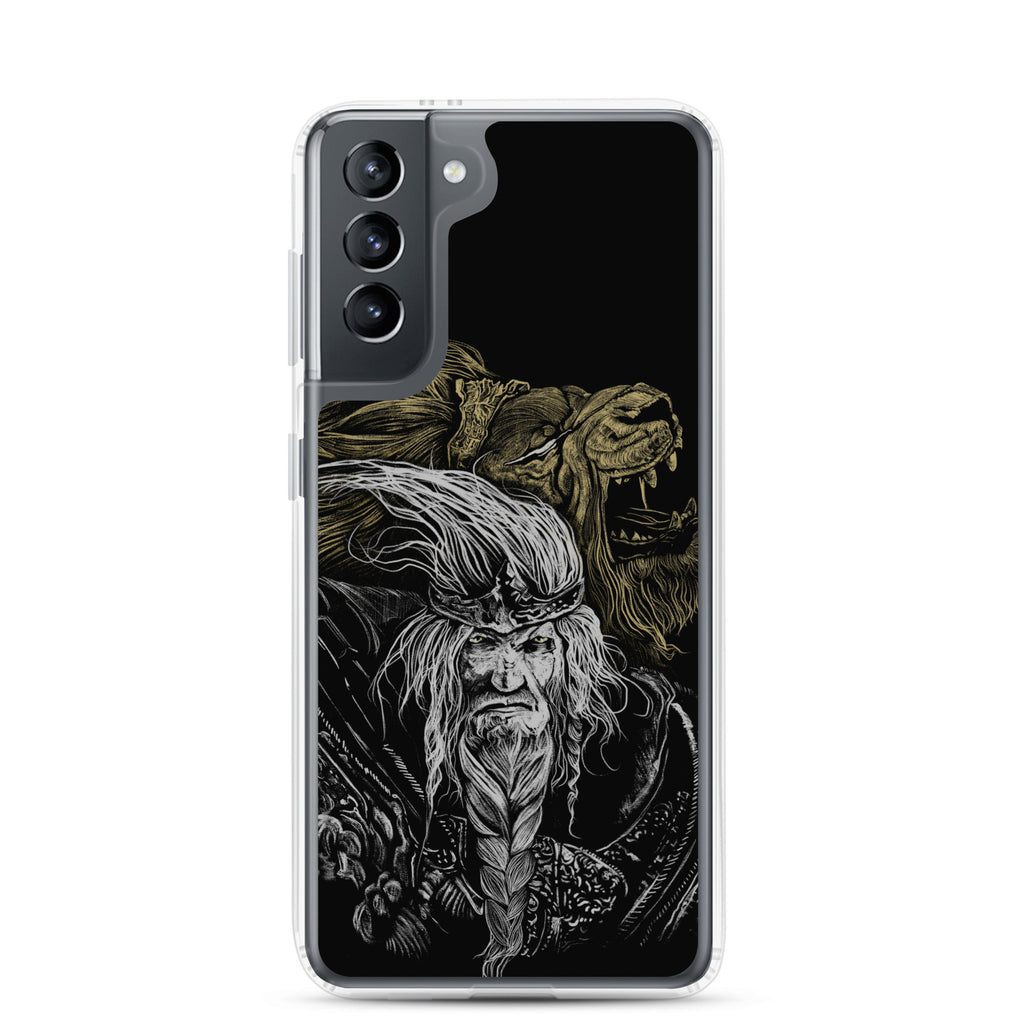 Godfrey First Elden Lord Elden Ring Fan Art – Dark Fantasy Serosh Artwork, Clear Case for Samsung® Samsung Galaxy S21 - Phone Accessories