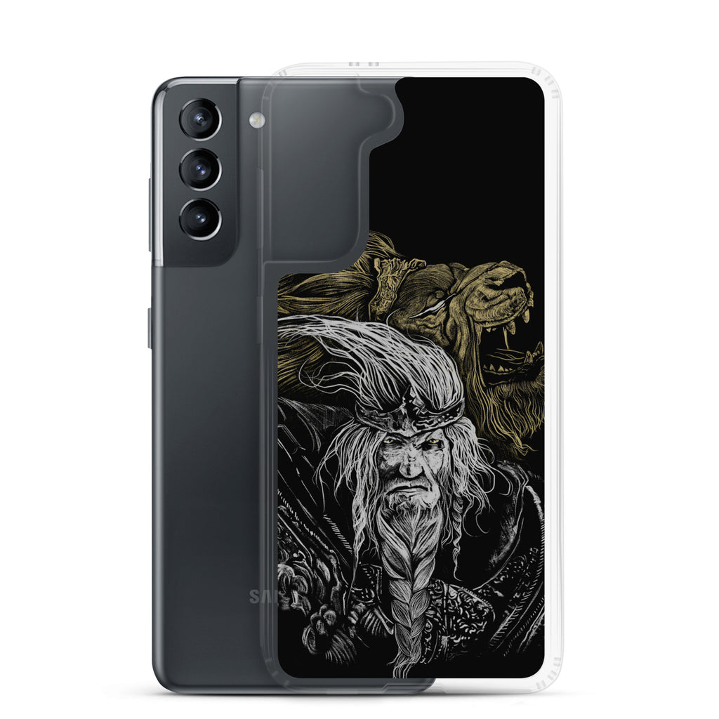 Godfrey First Elden Lord Elden Ring Fan Art – Dark Fantasy Serosh Artwork, Clear Case for Samsung® - Phone Accessories