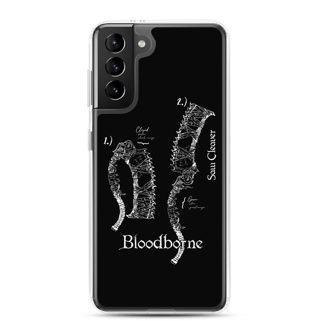 Bloodborne Saw Cleaver Schematic Art Print , Clear Case for Samsung® Samsung Galaxy S21 Plus - Phone Acessories
