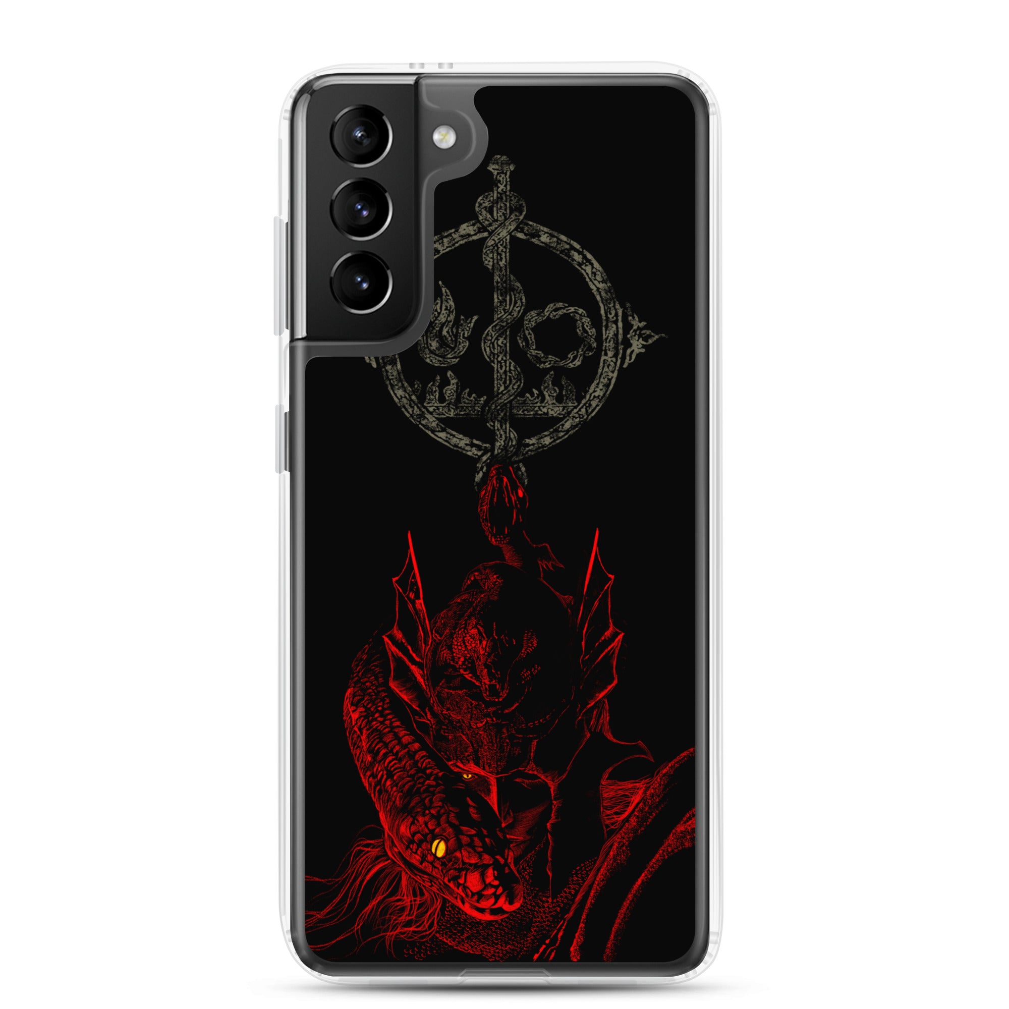 Messmer Dark Fantasy Phone Case – Elden Ring Inspired Gothic Gaming Cover, Clear Case for Samsung® Samsung Galaxy S21 Plus - Phone Acessories