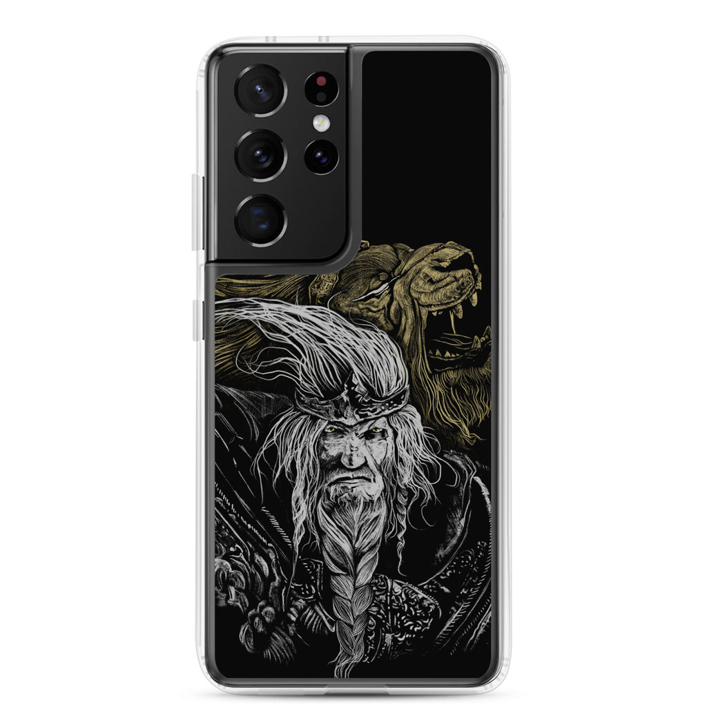 Godfrey First Elden Lord Elden Ring Fan Art – Dark Fantasy Serosh Artwork, Clear Case for Samsung® Samsung Galaxy S21 Ultra - Phone Accessories