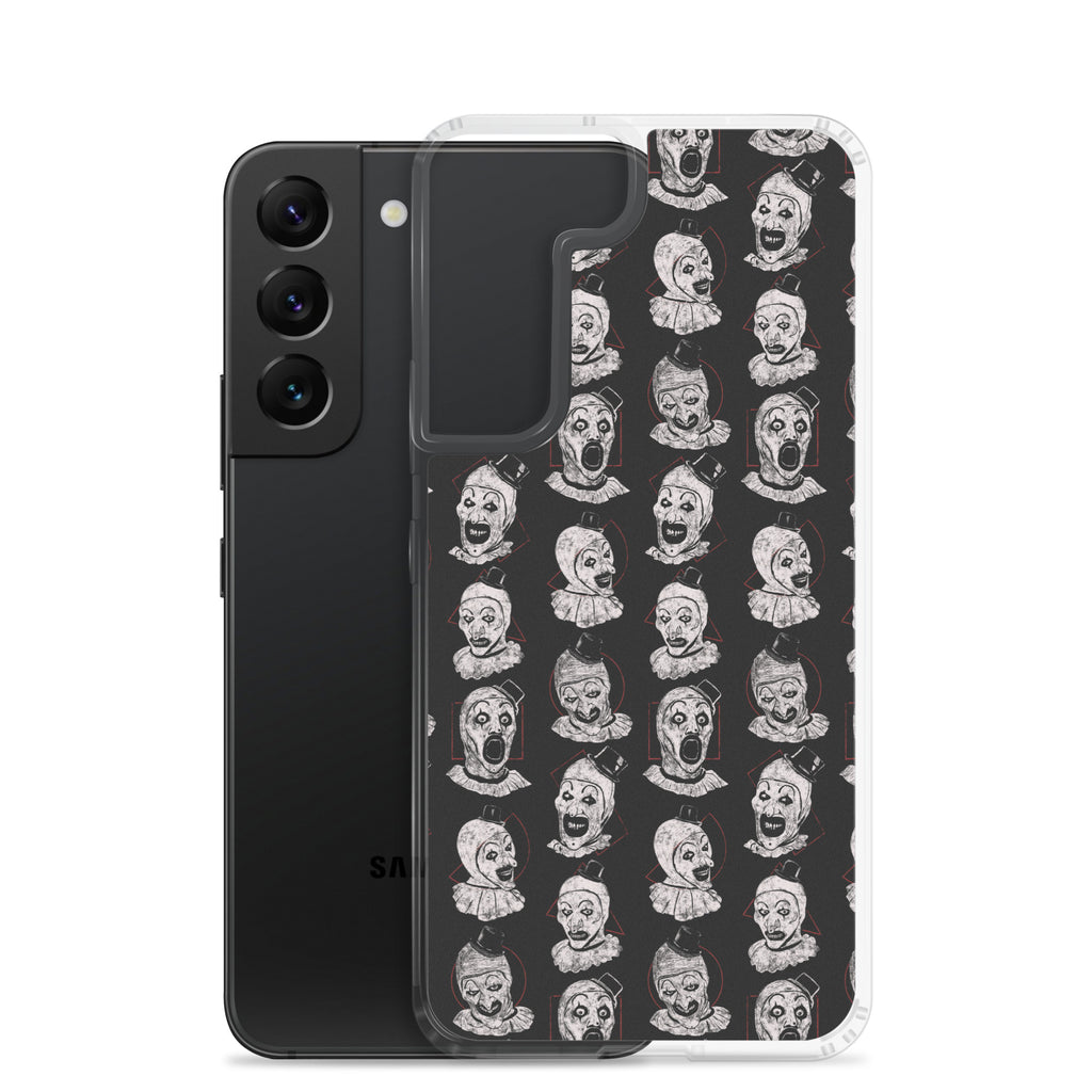 Terrifier Faces Pattern Phone Case - Art the Clown Multi-Expression Slasher Cover, Clear Case for Samsung® - Phone Acessories