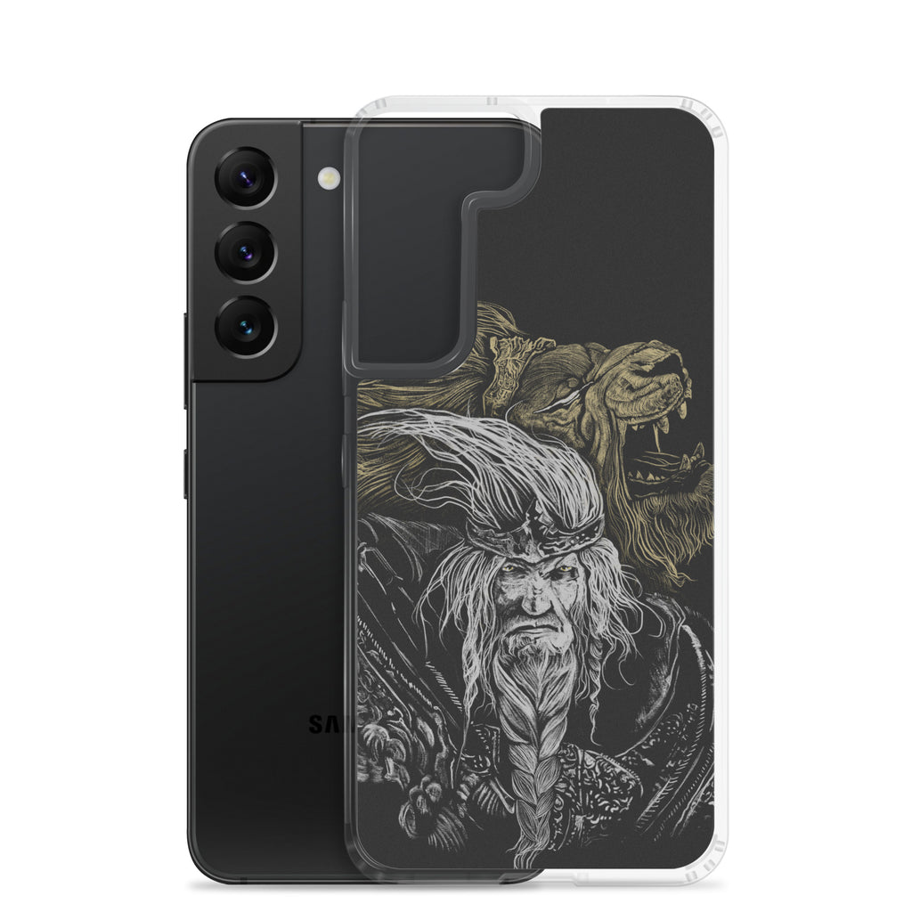 Godfrey First Elden Lord Elden Ring Fan Art – Dark Fantasy Serosh Artwork, Clear Case for Samsung® - Phone Accessories