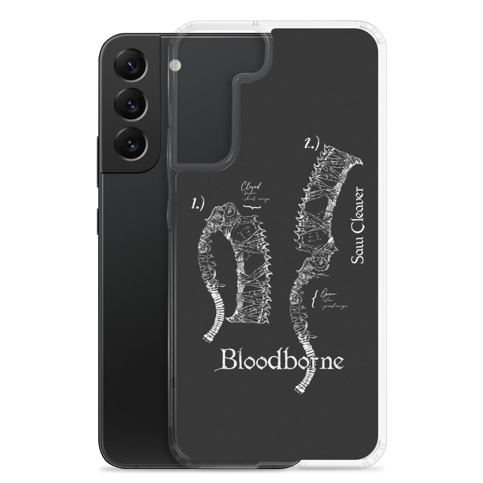 Bloodborne Saw Cleaver Schematic Art Print , Clear Case for Samsung® - Phone Acessories