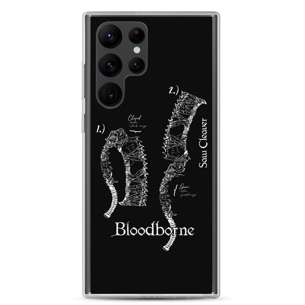 Bloodborne Saw Cleaver Schematic Art Print , Clear Case for Samsung® Samsung Galaxy S22 Ultra - Phone Acessories