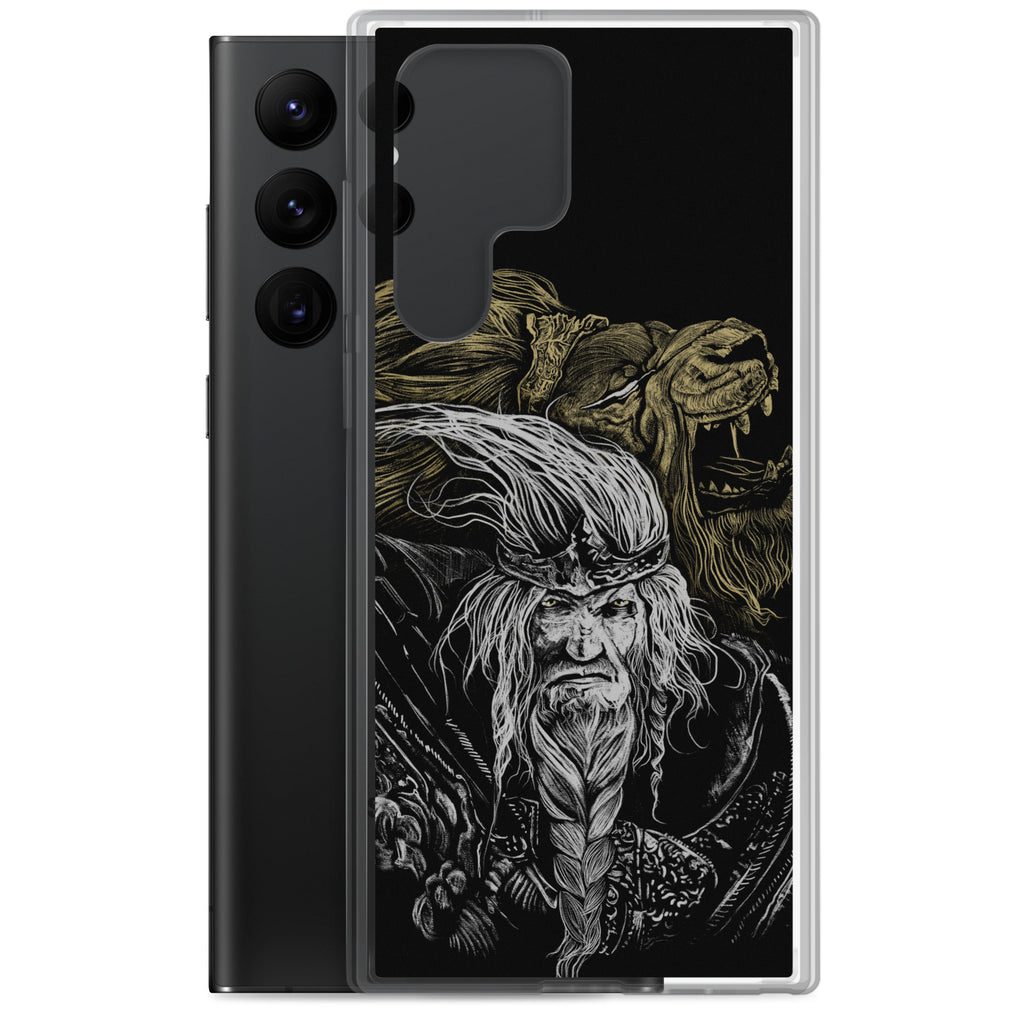 Godfrey First Elden Lord Elden Ring Fan Art – Dark Fantasy Serosh Artwork, Clear Case for Samsung® - Phone Accessories