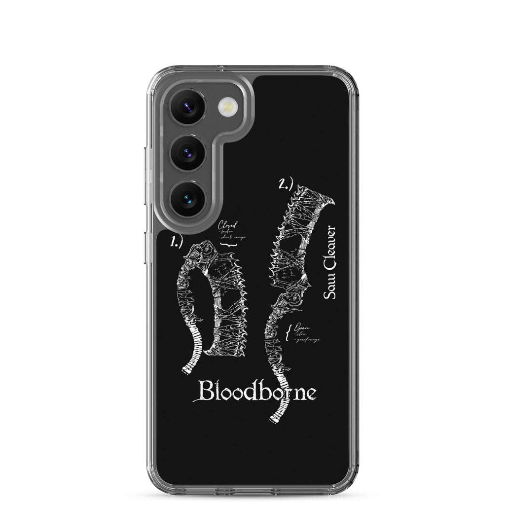 Bloodborne Saw Cleaver Schematic Art Print , Clear Case for Samsung® Samsung Galaxy S23 - Phone Acessories