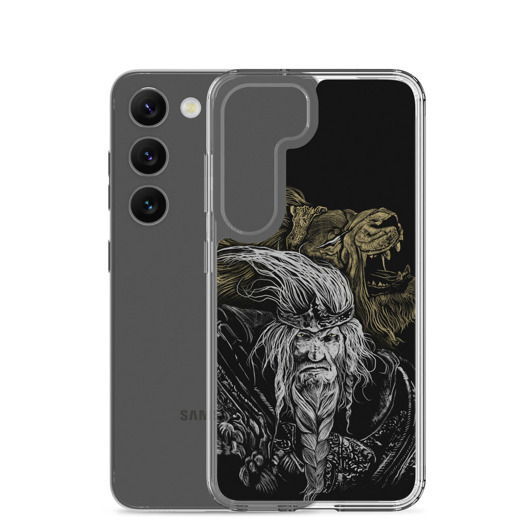 Godfrey First Elden Lord Elden Ring Fan Art – Dark Fantasy Serosh Artwork, Clear Case for Samsung® - Phone Accessories