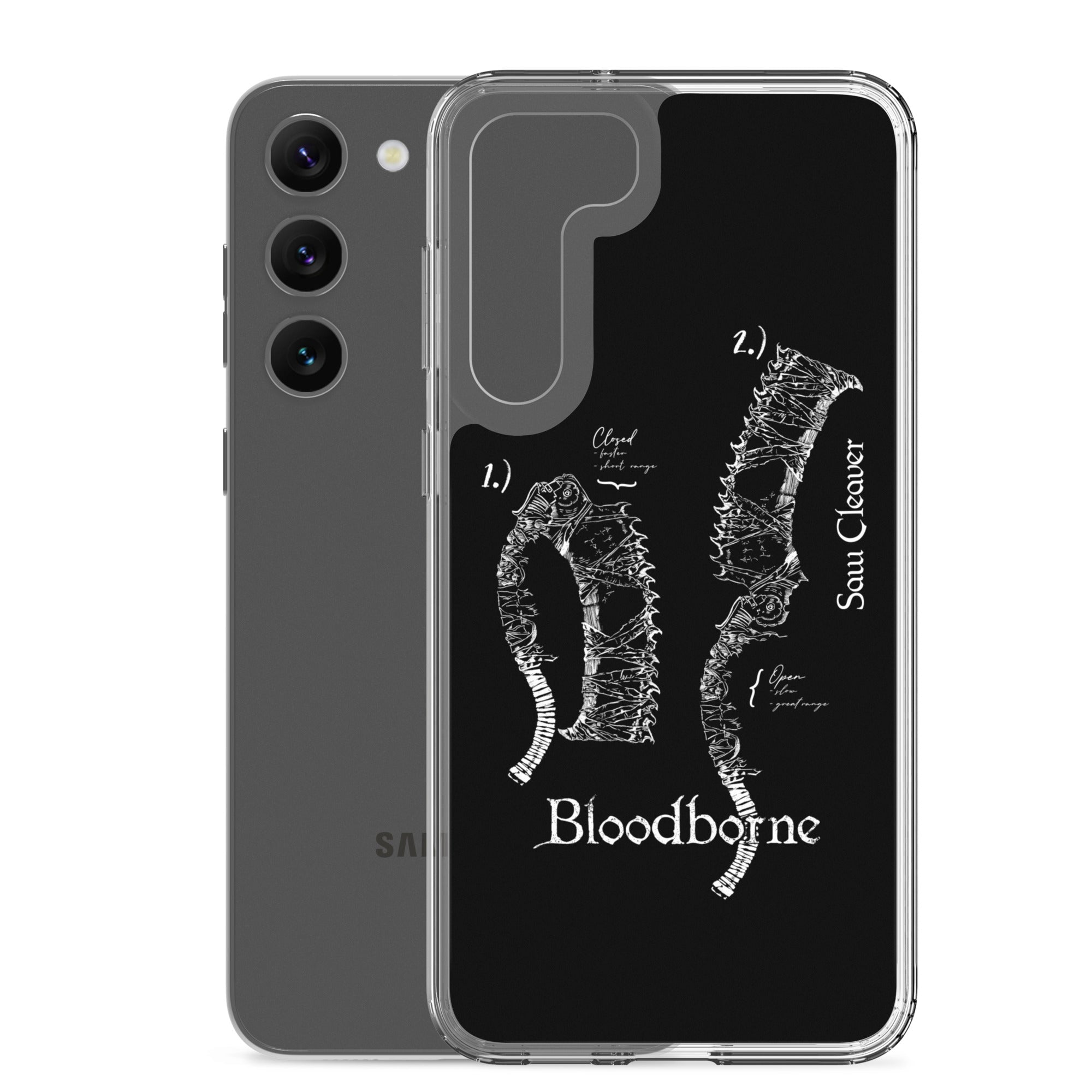 Bloodborne Saw Cleaver Schematic Art Print , Clear Case for Samsung® - Phone Acessories