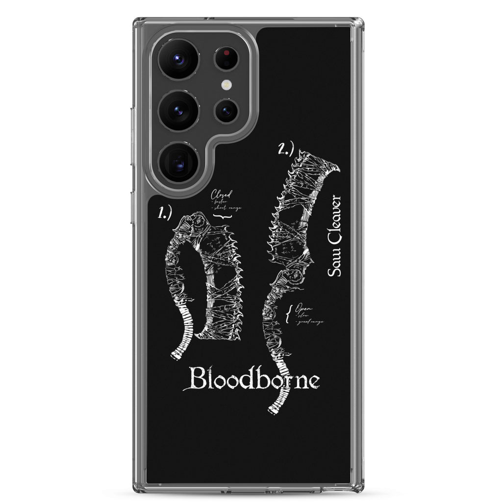 Bloodborne Saw Cleaver Schematic Art Print , Clear Case for Samsung® Samsung Galaxy S23 Ultra - Phone Acessories